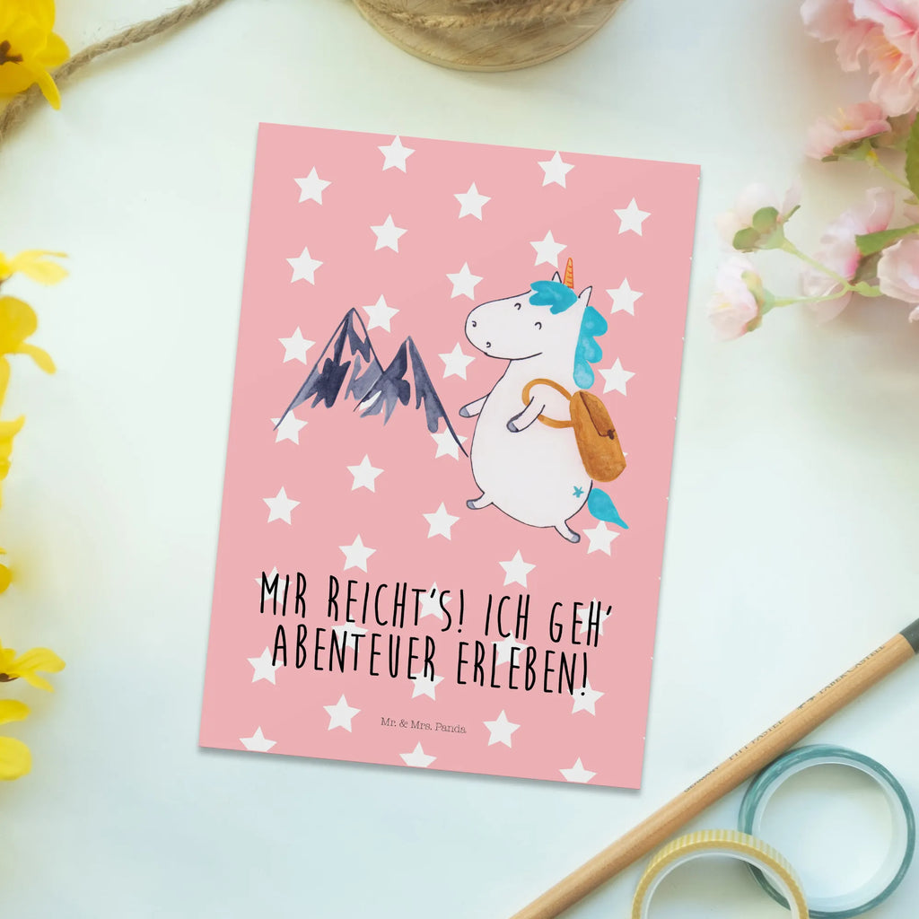 Postkarte Einhorn Bergsteiger Postkarte, Karte, Geschenkkarte, Grußkarte, Einladung, Ansichtskarte, Geburtstagskarte, Einladungskarte, Dankeskarte, Ansichtskarten, Einladung Geburtstag, Einladungskarten Geburtstag, Einhorn, Einhörner, Einhorn Deko, Pegasus, Unicorn, Bergsteiger, Abenteuer, Berge, Abenteurer, Weltenbummler, Weltreise, Reisen, Urlaub, Entdecker