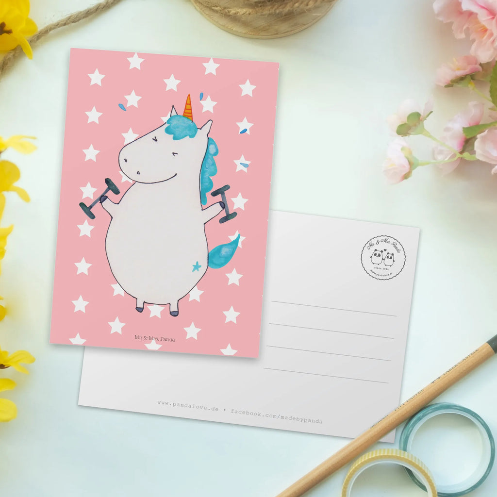 Postkarte Einhorn Fitness Postkarte, Karte, Geschenkkarte, Grußkarte, Einladung, Ansichtskarte, Geburtstagskarte, Einladungskarte, Dankeskarte, Ansichtskarten, Einladung Geburtstag, Einladungskarten Geburtstag, Einhorn, Einhörner, Einhorn Deko, Unicorn, Gym, Fitness, Fitnessstudio, Diät, Abnehmen, Sport, Pumpen, Geräte, Sixpack