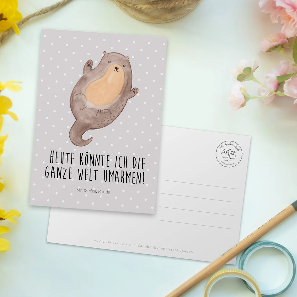 Postkarte Otter Umarmen Postkarte, Karte, Geschenkkarte, Grußkarte, Einladung, Ansichtskarte, Geburtstagskarte, Einladungskarte, Dankeskarte, Ansichtskarten, Einladung Geburtstag, Einladungskarten Geburtstag, Otter, Fischotter, Seeotter, Otter Seeotter See Otter