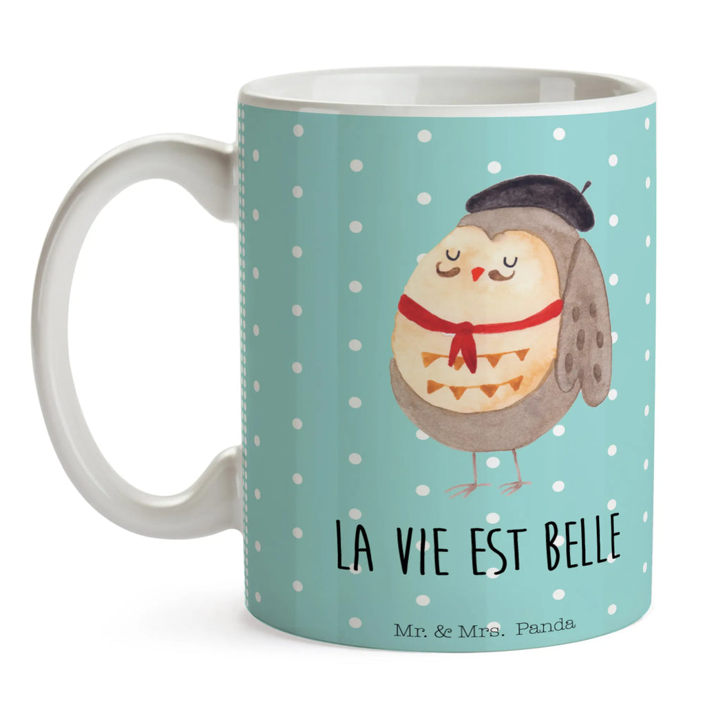 Tasse Eule Frankreich Tasse, Kaffeetasse, Teetasse, Becher, Kaffeebecher, Teebecher, Keramiktasse, Porzellantasse, Büro Tasse, Geschenk Tasse, Tasse Sprüche, Tasse Motive, Kaffeetassen, Tasse bedrucken, Designer Tasse, Cappuccino Tassen, Schöne Teetassen, Eule, Eulen, Eule Deko, Owl, hibou, La vie est belle, das Leben ist schön, Spruch schön, Spruch Französisch, Frankreich