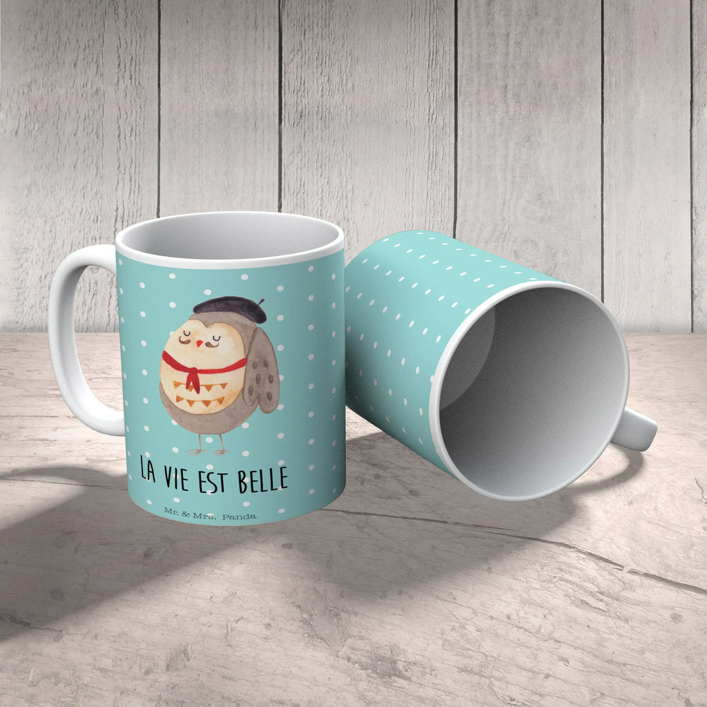 Tasse Eule Frankreich Tasse, Kaffeetasse, Teetasse, Becher, Kaffeebecher, Teebecher, Keramiktasse, Porzellantasse, Büro Tasse, Geschenk Tasse, Tasse Sprüche, Tasse Motive, Kaffeetassen, Tasse bedrucken, Designer Tasse, Cappuccino Tassen, Schöne Teetassen, Eule, Eulen, Eule Deko, Owl, hibou, La vie est belle, das Leben ist schön, Spruch schön, Spruch Französisch, Frankreich