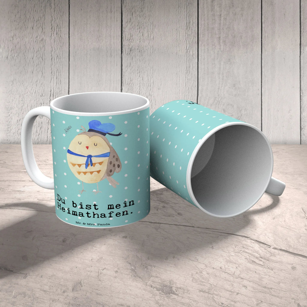 Tasse Eule Matrose Tasse, Kaffeetasse, Teetasse, Becher, Kaffeebecher, Teebecher, Keramiktasse, Porzellantasse, Büro Tasse, Geschenk Tasse, Tasse Sprüche, Tasse Motive, Kaffeetassen, Tasse bedrucken, Designer Tasse, Cappuccino Tassen, Schöne Teetassen, Eule, Eule Spruch, Eule Deko, Owl, Wortspiel lustig, Matrose, Freundin, Ehe, Seefahrer, Heimathafen, Hochzeitstag Geschenk