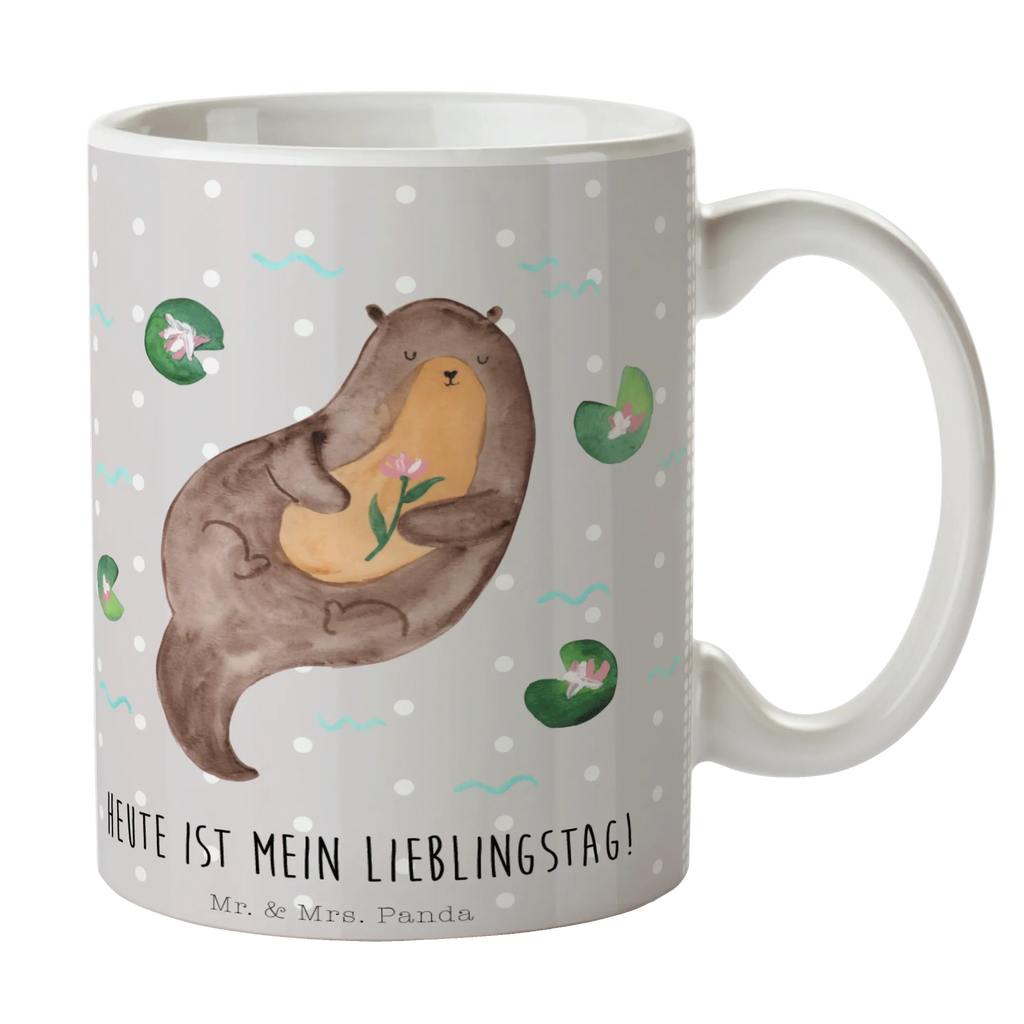 Tasse Otter Seerose Tasse, Kaffeetasse, Teetasse, Becher, Kaffeebecher, Teebecher, Keramiktasse, Porzellantasse, Büro Tasse, Geschenk Tasse, Tasse Sprüche, Tasse Motive, Kaffeetassen, Tasse bedrucken, Designer Tasse, Cappuccino Tassen, Schöne Teetassen, Otter, Fischotter, Seeotter, Otter Seeotter See Otter