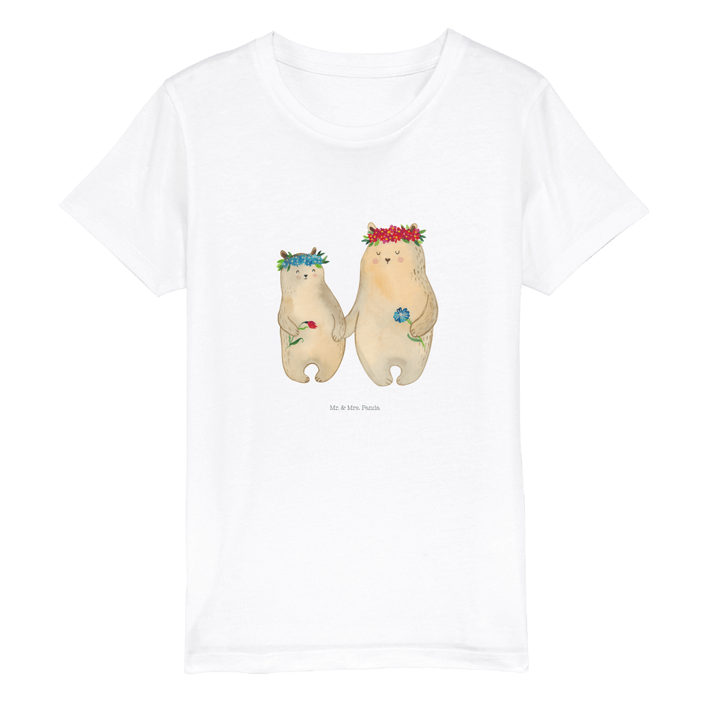 Organic Kinder T-Shirt Bären mit Blumenkranz Kinder T-Shirt, Kinder T-Shirt Mädchen, Kinder T-Shirt Jungen, Familie, Vatertag, Muttertag, Bruder, Schwester, Mama, Papa, Oma, Opa, Bär, Bären, Mutter, Mutti, Mami, Lieblingsmensch, Lieblingsmama, beste Mutter, weltbeste Mama, Geschenk Mama. Muttertag, Tochter, Kind, Kinder, Töchter, Family, Vorbild