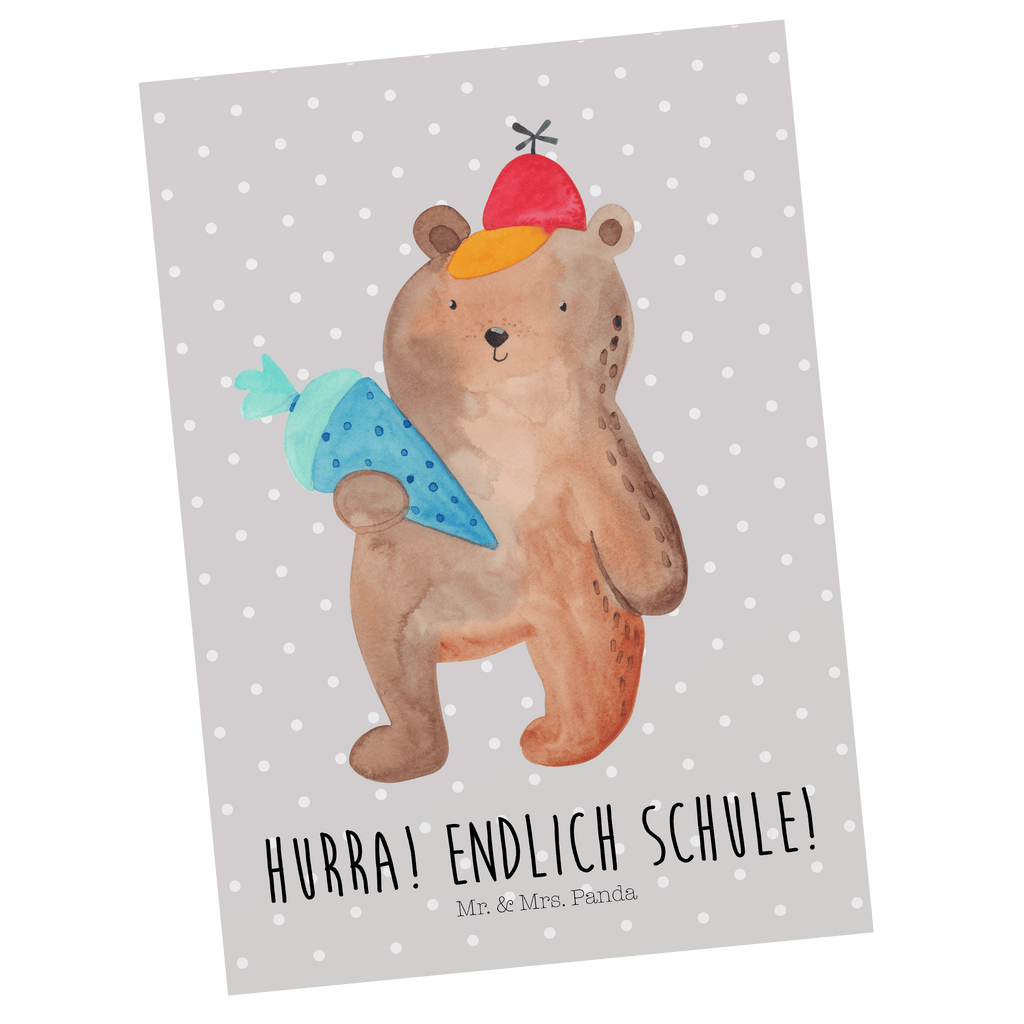 Postkarte Bär Schultüte Postkarte, Karte, Geschenkkarte, Grußkarte, Einladung, Ansichtskarte, Geburtstagskarte, Einladungskarte, Dankeskarte, Ansichtskarten, Einladung Geburtstag, Einladungskarten Geburtstag, Bär, Teddy, Teddybär, Bär Motiv, Schultüte, Erster Schultag Geschenk, Einschulung Geschenk, Schule Geschenk, Grundschule, Schulanfang, Schulbeginn