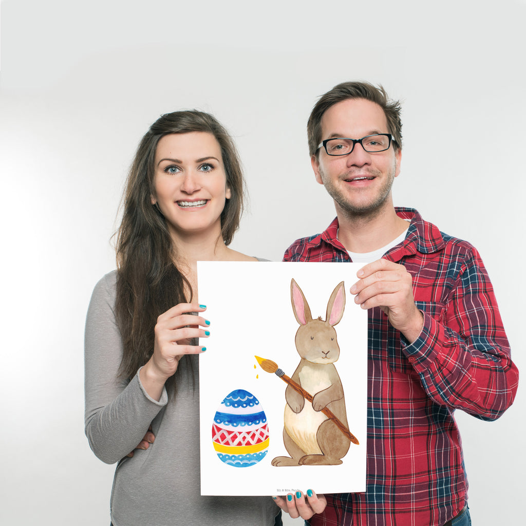 Poster Hase Eier Malen Poster, Wandposter, Bild, Wanddeko, Küchenposter, Kinderposter, Wanddeko Bild, Raumdekoration, Wanddekoration, Handgemaltes Poster, Mr. & Mrs. Panda Poster, Designposter, Kunstdruck, Posterdruck, Ostern, Osterhase, Ostergeschenke, Osternest, Osterdeko, Geschenke zu Ostern, Ostern Geschenk, Ostergeschenke Kinder, Ostern Kinder, Frohe Ostern, Ostergrüße, Osterblume, Osterei, bemalte Ostereier, Hase, Kaninchen, Eiermalen