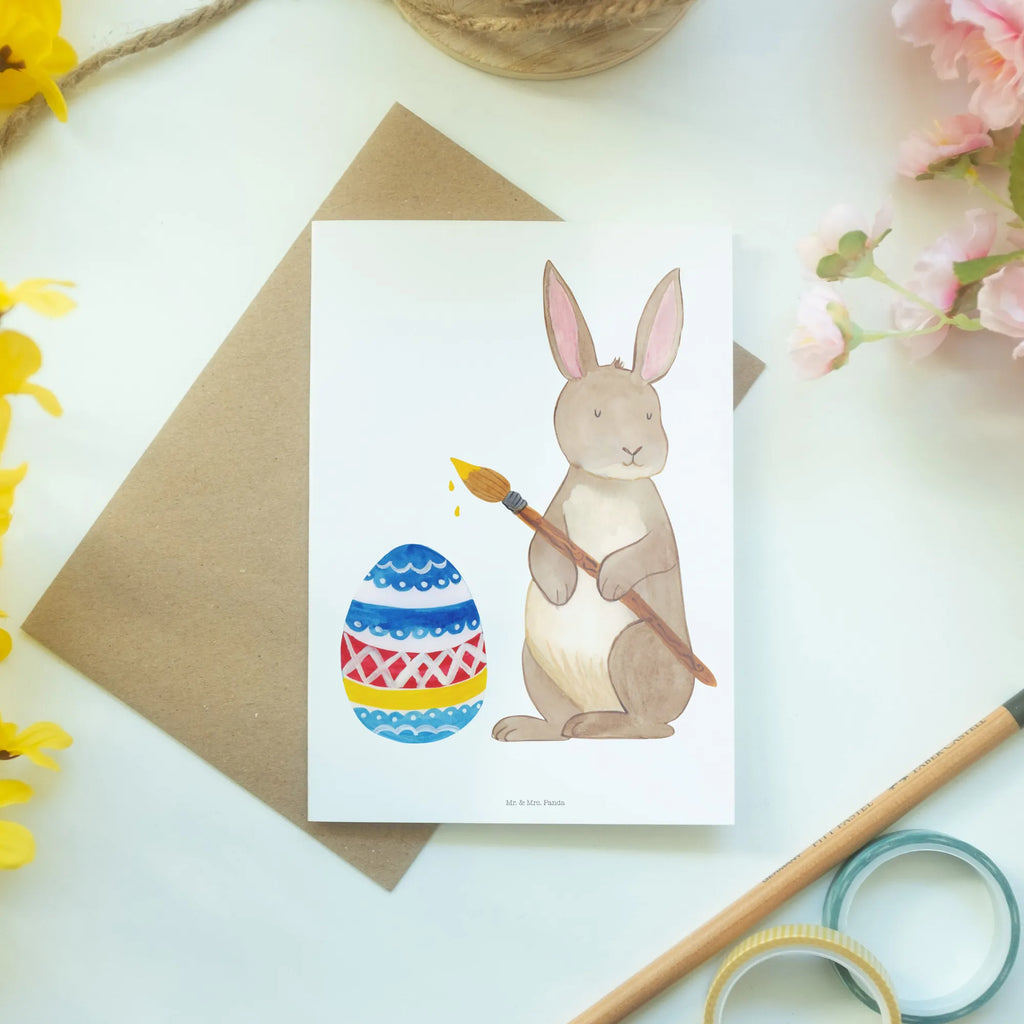 Grußkarte Hase Eiermalen Grußkarte, Klappkarte, Einladungskarte, Glückwunschkarte, Hochzeitskarte, Geburtstagskarte, Karte, Ansichtskarten, Ostern, Osterhase, Ostergeschenke, Osternest, Osterdeko, Geschenke zu Ostern, Ostern Geschenk, Ostergeschenke Kinder, Ostern Kinder, Frohe Ostern, Ostergrüße, Osterblume, Osterei, bemalte Ostereier, Hase, Kaninchen, Eiermalen