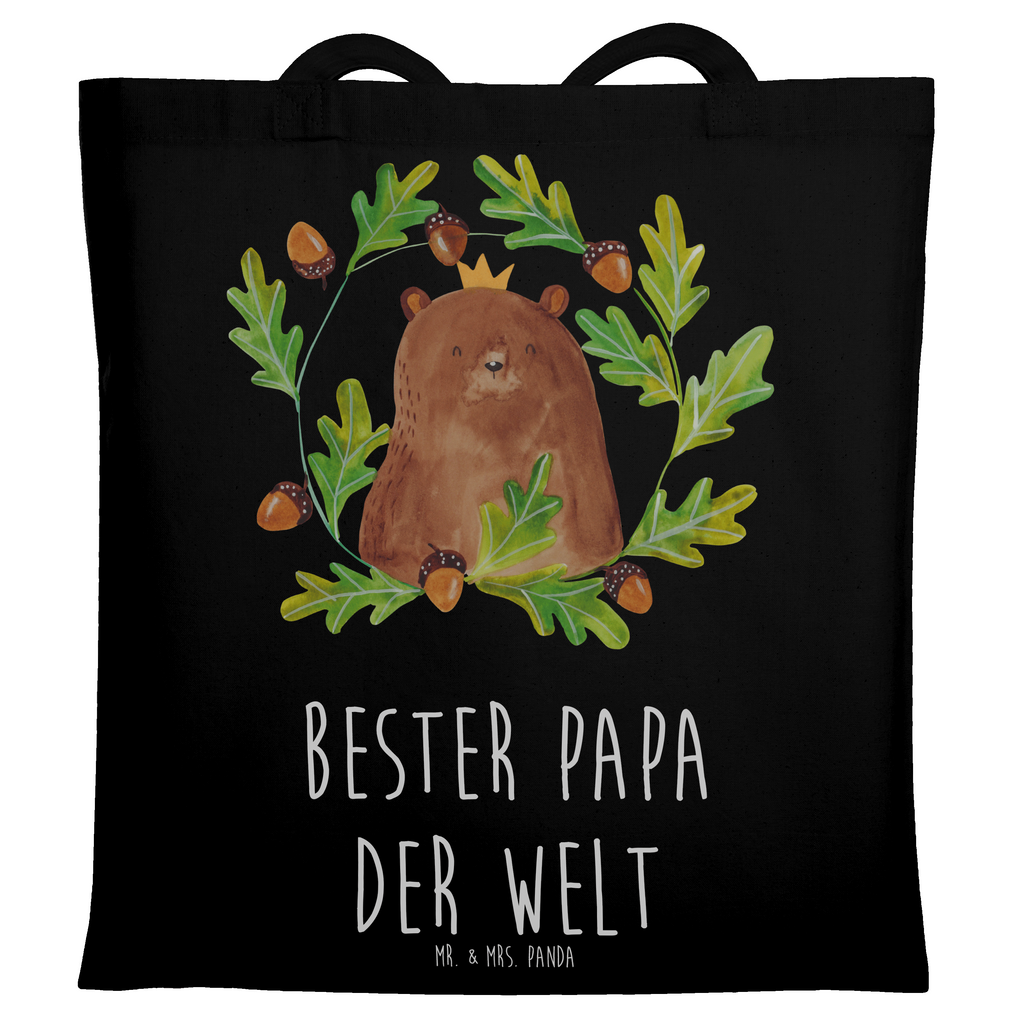 Tragetasche Bär König Beuteltasche, Beutel, Einkaufstasche, Jutebeutel, Stoffbeutel, Tasche, Shopper, Umhängetasche, Strandtasche, Schultertasche, Stofftasche, Tragetasche, Badetasche, Jutetasche, Einkaufstüte, Laptoptasche, Bär, Teddy, Teddybär, Papa, Papa Bär, bester Vater, bester Papa, weltbester Papa, Vatertag, Vater, Dad, Daddy, Papi