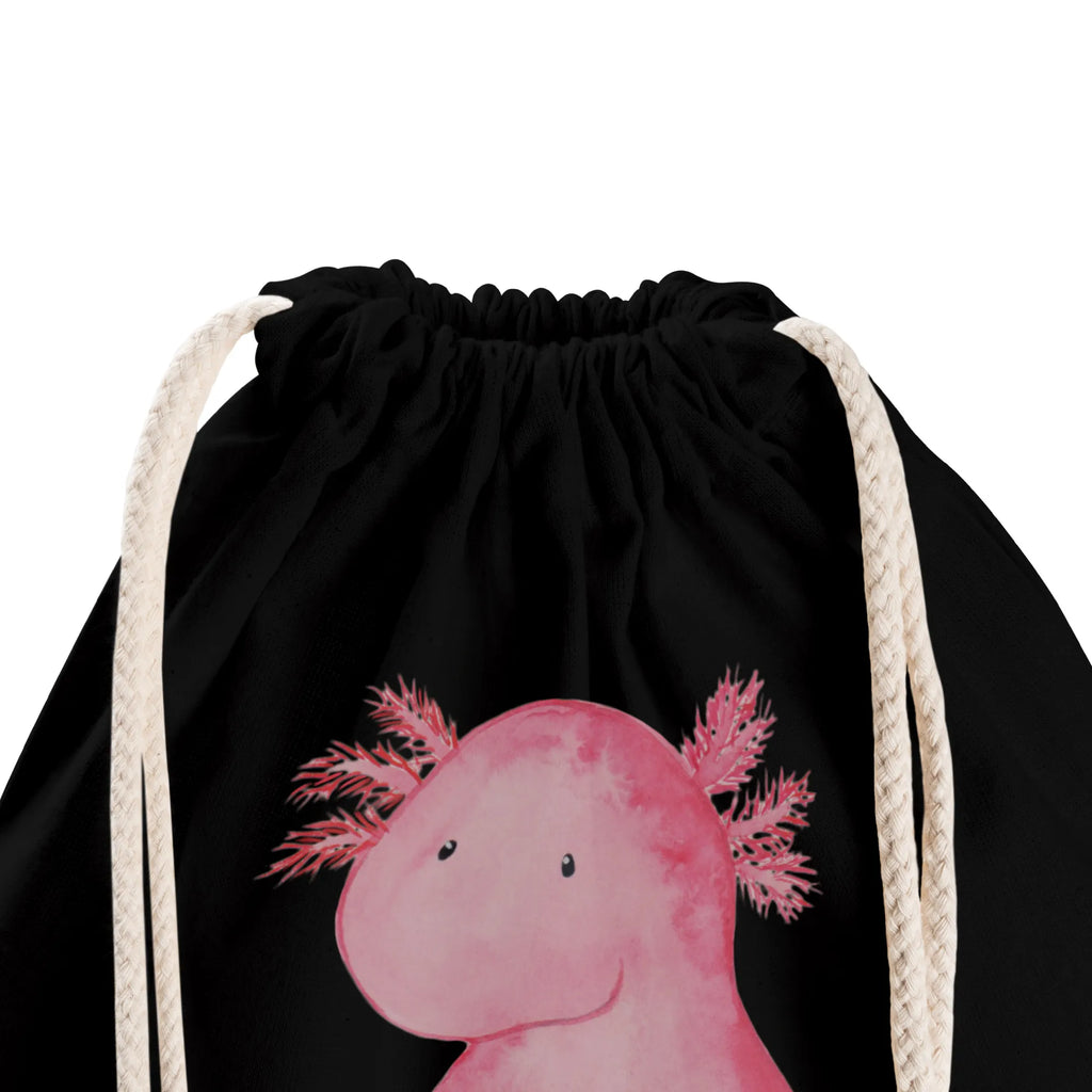 Sportbeutel Axolotl Sportbeutel, Turnbeutel, Beutel, Sporttasche, Tasche, Stoffbeutel, Sportbeutel Kinder, Gymsack, Beutel Rucksack, Kleine Sporttasche, Sportzubehör, Turnbeutel Baumwolle, Axolotl, Molch, Axolot, vergnügt, fröhlich, zufrieden, Lebensstil, Weisheit, Lebensweisheit, Liebe, Freundin