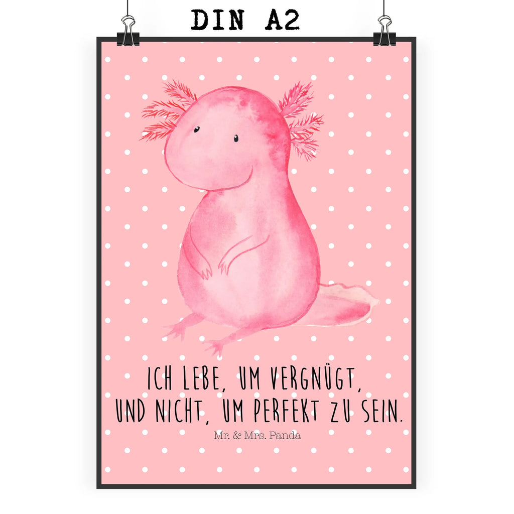 Poster Axolotl null Poster, Wandposter, Bild, Wanddeko, Küchenposter, Kinderposter, Wanddeko Bild, Raumdekoration, Wanddekoration, Handgemaltes Poster, Mr. & Mrs. Panda Poster, Designposter, Kunstdruck, Posterdruck, Axolotl, Molch, Axolot, vergnügt, fröhlich, zufrieden, Lebensstil, Weisheit, Lebensweisheit, Liebe, Freundin