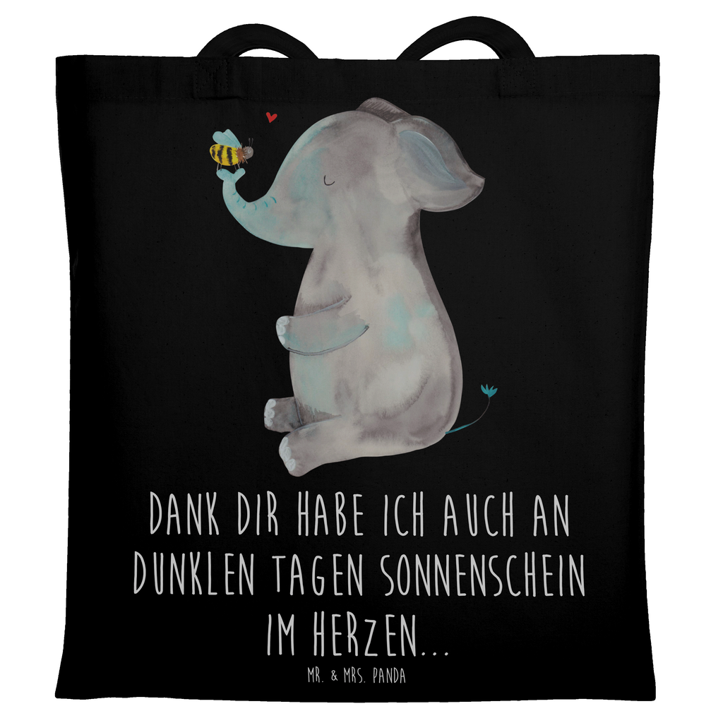 Tragetasche Elefant & Biene Beuteltasche, Beutel, Einkaufstasche, Jutebeutel, Stoffbeutel, Tasche, Shopper, Umhängetasche, Strandtasche, Schultertasche, Stofftasche, Tragetasche, Badetasche, Jutetasche, Einkaufstüte, Laptoptasche, Tiermotive, Gute Laune, lustige Sprüche, Tiere, Elefant, Biene, Liebe, Liebesbeweis, Jahrestag, Liebesgeschenk, Heiratsantrag, Hochzeitsgeschenk, Liebesspruch