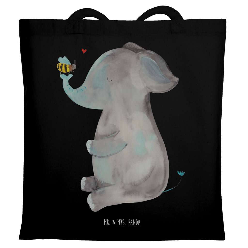 Tragetasche Elefant & Biene Beuteltasche, Beutel, Einkaufstasche, Jutebeutel, Stoffbeutel, Tasche, Shopper, Umhängetasche, Strandtasche, Schultertasche, Stofftasche, Tragetasche, Badetasche, Jutetasche, Einkaufstüte, Laptoptasche, Tiermotive, Gute Laune, lustige Sprüche, Tiere, Elefant, Biene, Liebe, Liebesbeweis, Jahrestag, Liebesgeschenk, Heiratsantrag, Hochzeitsgeschenk, Liebesspruch