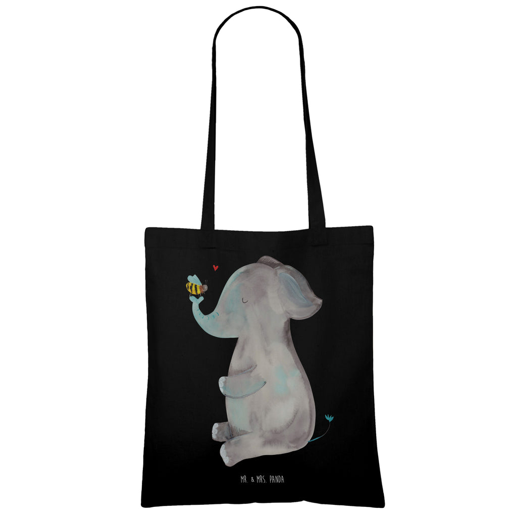 Tragetasche Elefant & Biene Beuteltasche, Beutel, Einkaufstasche, Jutebeutel, Stoffbeutel, Tasche, Shopper, Umhängetasche, Strandtasche, Schultertasche, Stofftasche, Tragetasche, Badetasche, Jutetasche, Einkaufstüte, Laptoptasche, Tiermotive, Gute Laune, lustige Sprüche, Tiere, Elefant, Biene, Liebe, Liebesbeweis, Jahrestag, Liebesgeschenk, Heiratsantrag, Hochzeitsgeschenk, Liebesspruch