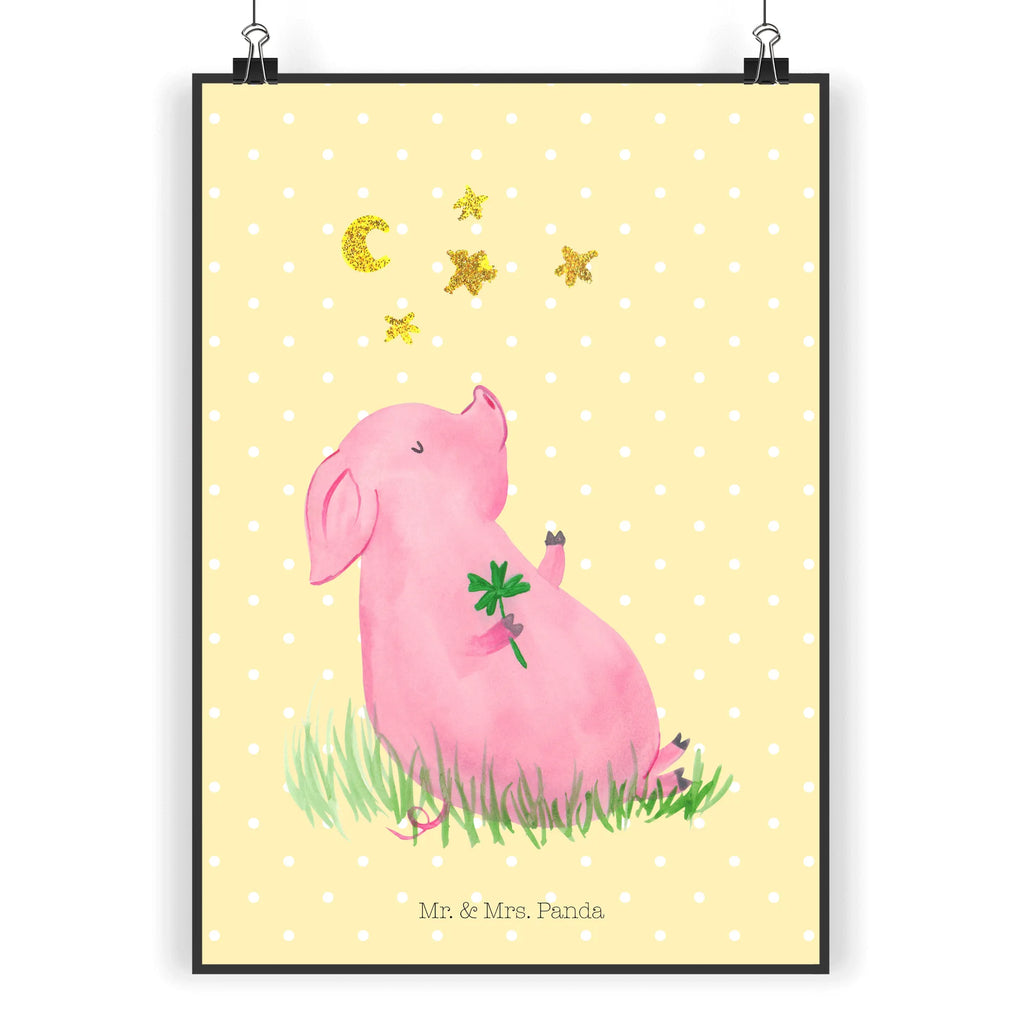 Poster Schwein Glück Poster, Wandposter, Bild, Wanddeko, Küchenposter, Kinderposter, Wanddeko Bild, Raumdekoration, Wanddekoration, Handgemaltes Poster, Mr. & Mrs. Panda Poster, Designposter, Kunstdruck, Posterdruck, Tiermotive, Gute Laune, lustige Sprüche, Tiere, Glücksschwein. Glück, Schwein, Schweinchen, Sterne, Sernchen, Ziele, Träume, Motivation, Glücksbringer