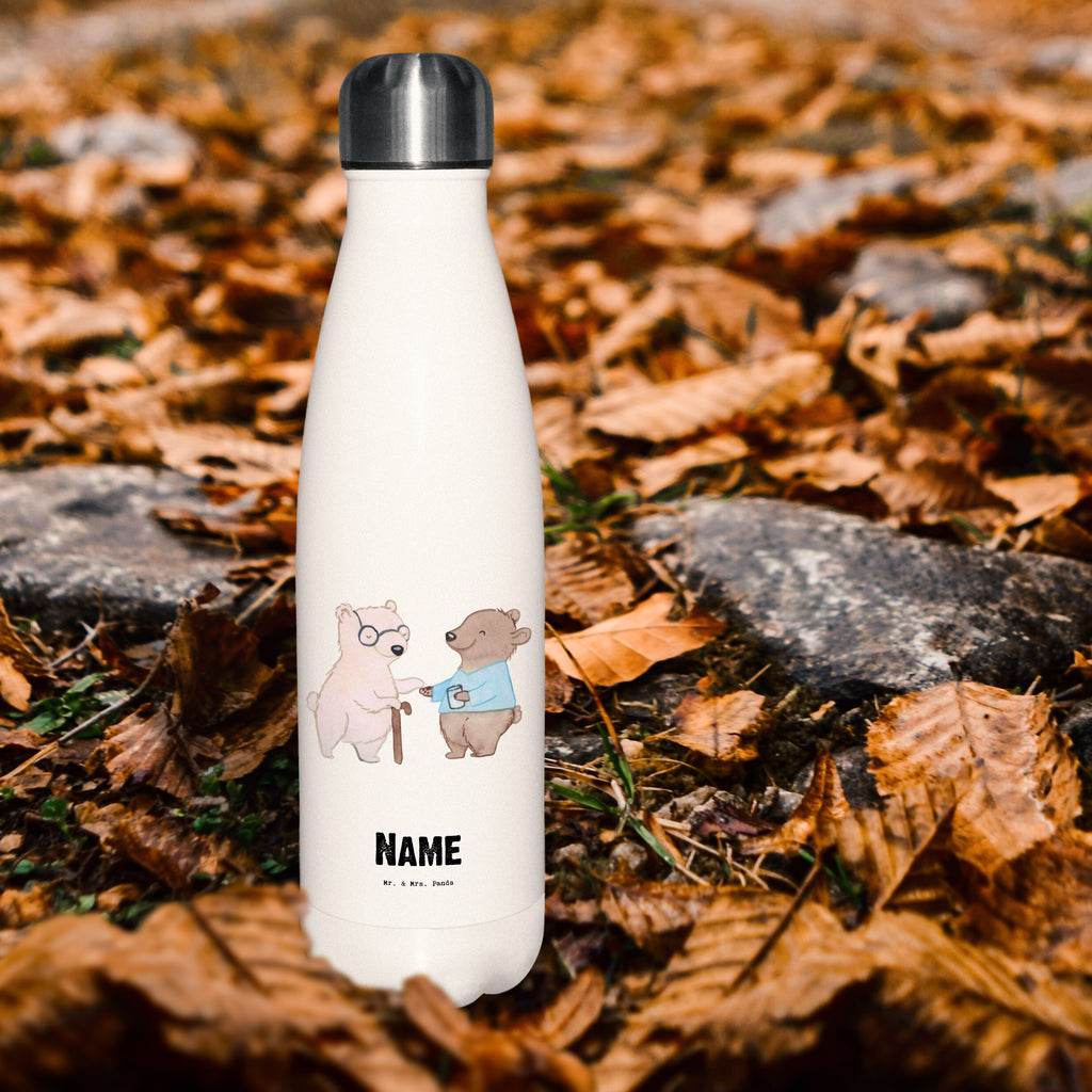 Personalisierte Thermosflasche Altenpfleger mit Herz Personalisierte Isolierflasche, Personalisierte Thermoflasche, Personalisierte Trinkflasche, Trinkflasche Mit Namen, Wunschname, Bedrucken, Namensflasche, Beruf, Ausbildung, Jubiläum, Abschied, Rente, Kollege, Kollegin, Geschenk, Schenken, Arbeitskollege, Mitarbeiter, Firma, Danke, Dankeschön, Altenpfleger, Pfleger, Altenheim Eröffnung