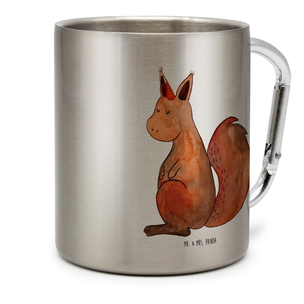 Edelstahlbecher Einhörnchen Glaube Edelstahltasse, Karabiner, Edelstahlbecher, Outdoor, Camping, Tasse, Becher, Einhorn, Einhörner, Einhorn Deko, Pegasus, Unicorn, Einhörnchen, Eichhörnchen, Eichhorn