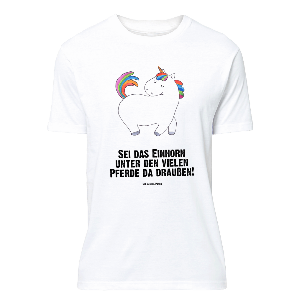 T-Shirt Standard Einhorn stolzierend T-Shirt, Shirt, Tshirt, Lustiges T-Shirt, T-Shirt mit Spruch, Party, Junggesellenabschied, Jubiläum, Geburstag, Herrn, Damen, Männer, Frauen, Schlafshirt, Nachthemd, Sprüche, Einhorn, Einhörner, Einhorn Deko, Pegasus, Unicorn, stolz, anders, bunt, Pferd, Reiter, Reiten, Freundin, Geschenk