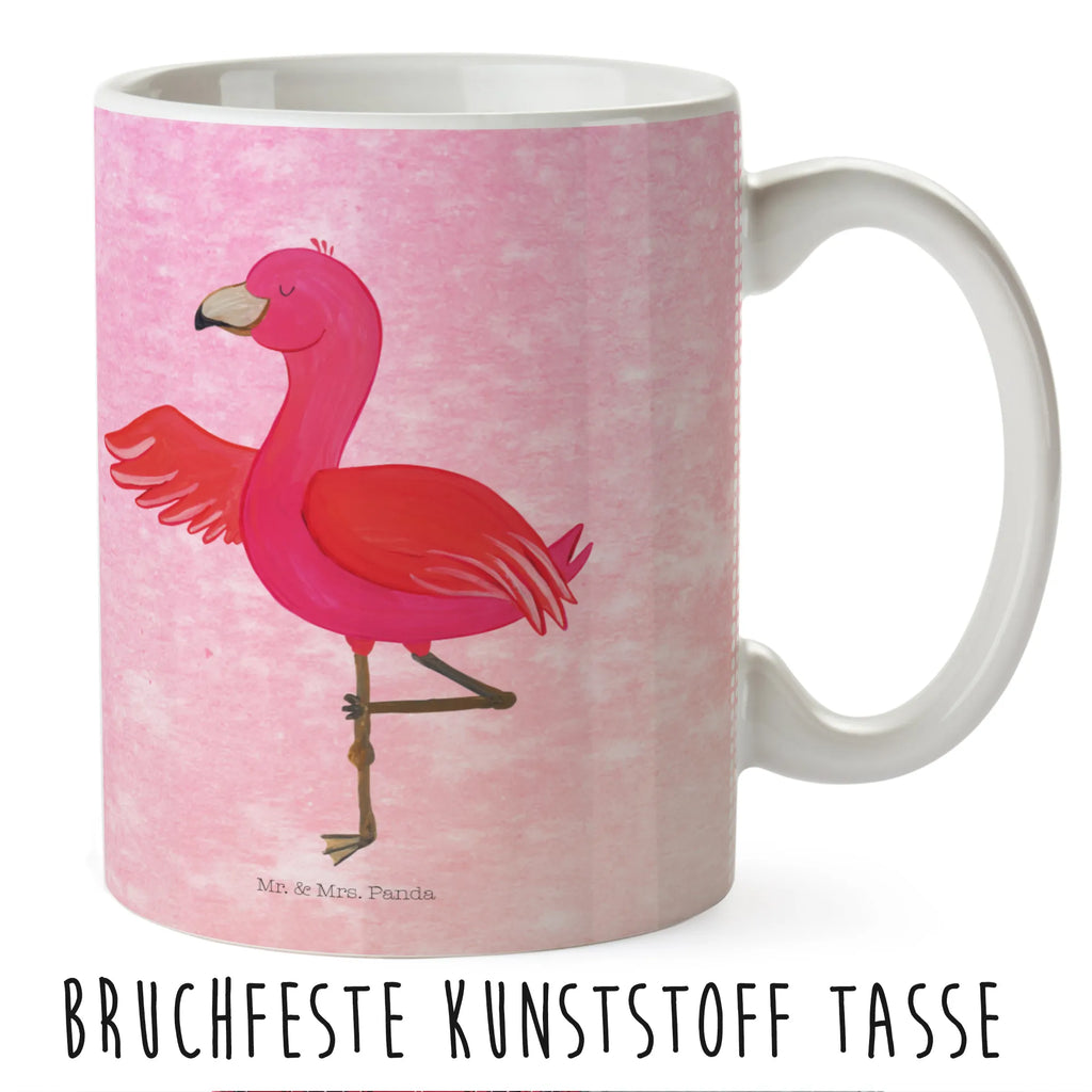 Kindertasse Flamingo Yoga Kindertasse, Kinder Tasse, Kunststoff Tasse, Kindergarten Tasse, Trinkbecher, Camping Becher, Kaffeetasse, Kunststoffbecher, Kindergartenbecher, Outdoorgeschirr, Kunststoffgeschirr, Reisebecher, Reisetasse, Kinderbecher, Bruchfeste Tasse, Bruchsichere Tasse, Plastik Tasse, Plastiktasse, Flamingo, Vogel, Yoga, Namaste, Achtsamkeit, Yoga-Übung, Entspannung, Ärger, Aufregen, Tiefenentspannung