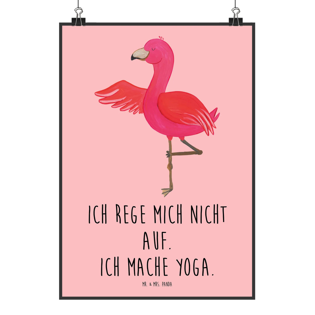 Poster Flamingo Yoga Poster, Wandposter, Bild, Wanddeko, Küchenposter, Kinderposter, Wanddeko Bild, Raumdekoration, Wanddekoration, Handgemaltes Poster, Mr. & Mrs. Panda Poster, Designposter, Kunstdruck, Posterdruck, Flamingo, Vogel, Yoga, Namaste, Achtsamkeit, Yoga-Übung, Entspannung, Ärger, Aufregen, Tiefenentspannung