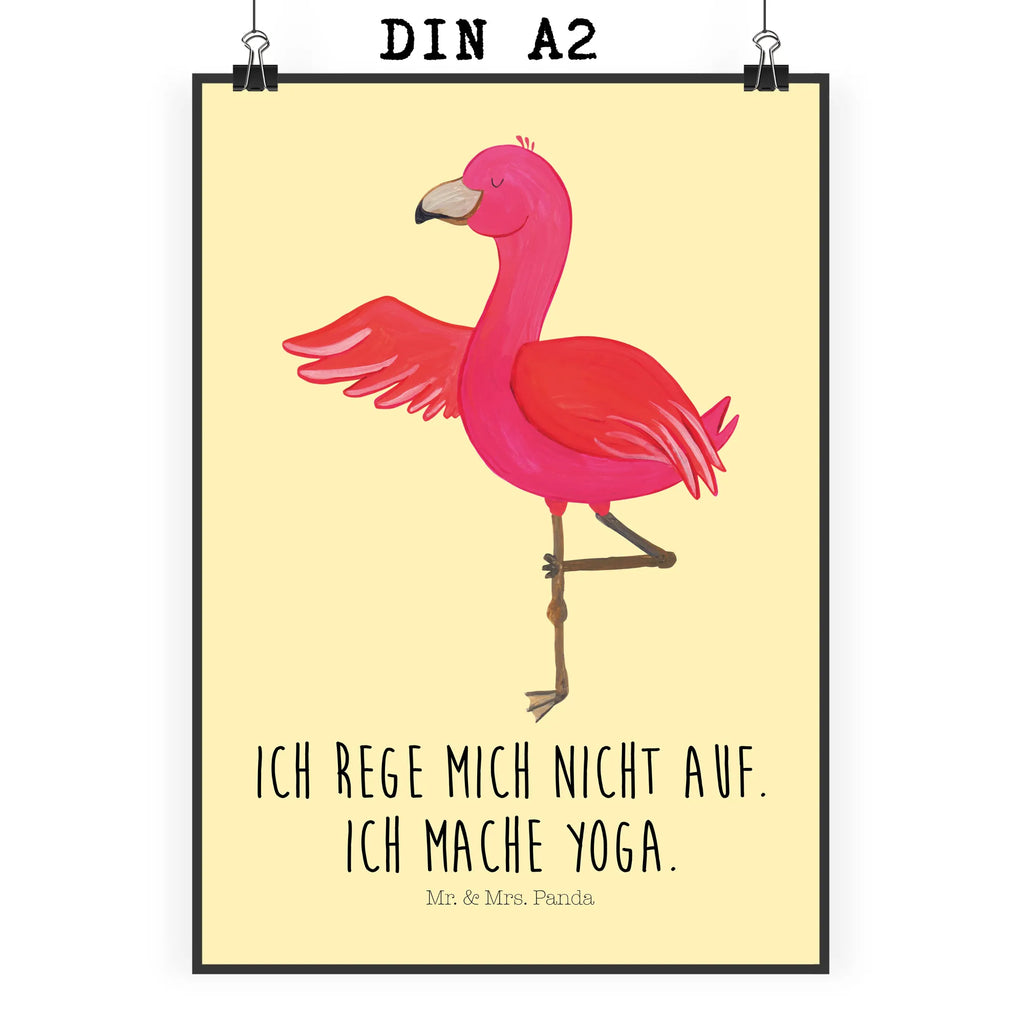 Poster Flamingo Yoga Poster, Wandposter, Bild, Wanddeko, Küchenposter, Kinderposter, Wanddeko Bild, Raumdekoration, Wanddekoration, Handgemaltes Poster, Mr. & Mrs. Panda Poster, Designposter, Kunstdruck, Posterdruck, Flamingo, Vogel, Yoga, Namaste, Achtsamkeit, Yoga-Übung, Entspannung, Ärger, Aufregen, Tiefenentspannung