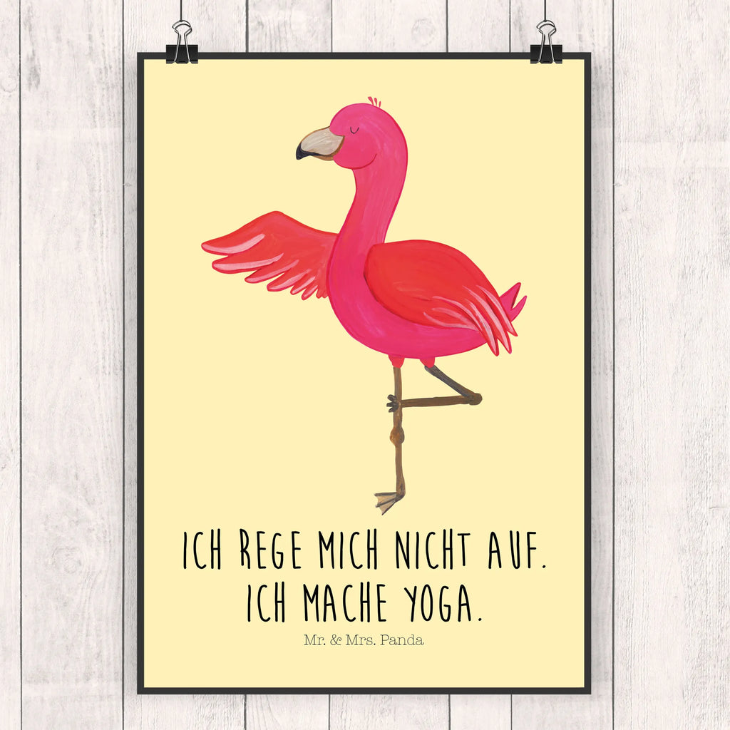 Poster Flamingo Yoga Poster, Wandposter, Bild, Wanddeko, Küchenposter, Kinderposter, Wanddeko Bild, Raumdekoration, Wanddekoration, Handgemaltes Poster, Mr. & Mrs. Panda Poster, Designposter, Kunstdruck, Posterdruck, Flamingo, Vogel, Yoga, Namaste, Achtsamkeit, Yoga-Übung, Entspannung, Ärger, Aufregen, Tiefenentspannung