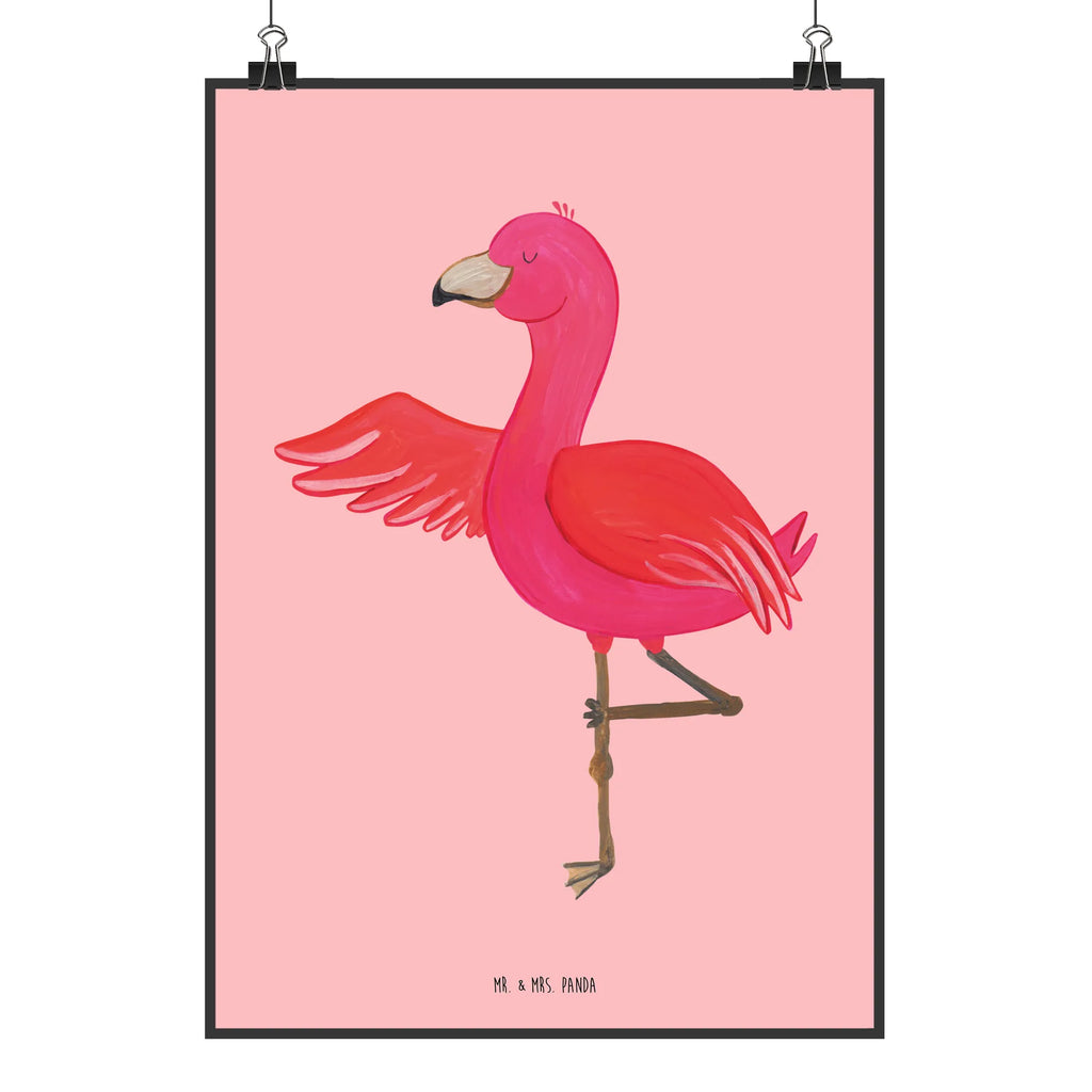 Poster Flamingo Yoga Poster, Wandposter, Bild, Wanddeko, Küchenposter, Kinderposter, Wanddeko Bild, Raumdekoration, Wanddekoration, Handgemaltes Poster, Mr. & Mrs. Panda Poster, Designposter, Kunstdruck, Posterdruck, Flamingo, Vogel, Yoga, Namaste, Achtsamkeit, Yoga-Übung, Entspannung, Ärger, Aufregen, Tiefenentspannung