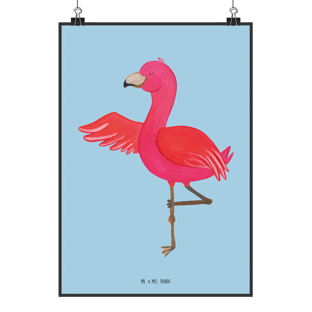 Poster Flamingo Yoga Poster, Wandposter, Bild, Wanddeko, Küchenposter, Kinderposter, Wanddeko Bild, Raumdekoration, Wanddekoration, Handgemaltes Poster, Mr. & Mrs. Panda Poster, Designposter, Kunstdruck, Posterdruck, Flamingo, Vogel, Yoga, Namaste, Achtsamkeit, Yoga-Übung, Entspannung, Ärger, Aufregen, Tiefenentspannung