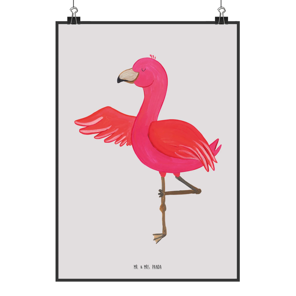 Poster Flamingo Yoga Poster, Wandposter, Bild, Wanddeko, Küchenposter, Kinderposter, Wanddeko Bild, Raumdekoration, Wanddekoration, Handgemaltes Poster, Mr. & Mrs. Panda Poster, Designposter, Kunstdruck, Posterdruck, Flamingo, Vogel, Yoga, Namaste, Achtsamkeit, Yoga-Übung, Entspannung, Ärger, Aufregen, Tiefenentspannung