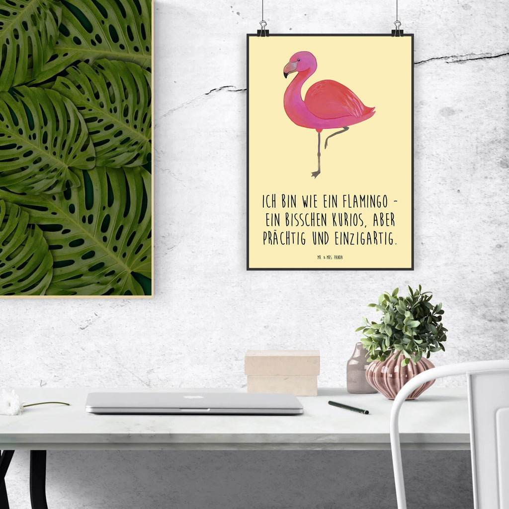 Poster Flamingo Classic Poster, Wandposter, Bild, Wanddeko, Küchenposter, Kinderposter, Wanddeko Bild, Raumdekoration, Wanddekoration, Handgemaltes Poster, Mr. & Mrs. Panda Poster, Designposter, Kunstdruck, Posterdruck, Flamingo, Einzigartig, Selbstliebe, Stolz, ich, für mich, Spruch, Freundin, Freundinnen, Außenseiter, Sohn, Tochter, Geschwister