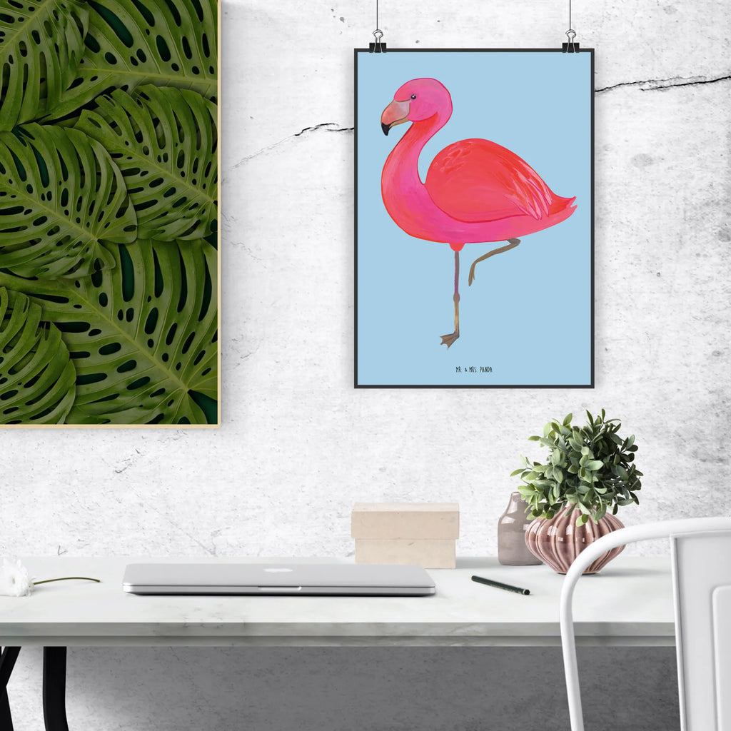 Poster Flamingo Classic Poster, Wandposter, Bild, Wanddeko, Küchenposter, Kinderposter, Wanddeko Bild, Raumdekoration, Wanddekoration, Handgemaltes Poster, Mr. & Mrs. Panda Poster, Designposter, Kunstdruck, Posterdruck, Flamingo, Einzigartig, Selbstliebe, Stolz, ich, für mich, Spruch, Freundin, Freundinnen, Außenseiter, Sohn, Tochter, Geschwister