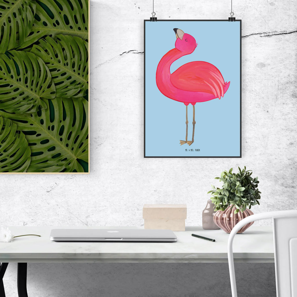 Poster Flamingo Stolz Poster, Wandposter, Bild, Wanddeko, Küchenposter, Kinderposter, Wanddeko Bild, Raumdekoration, Wanddekoration, Handgemaltes Poster, Mr. & Mrs. Panda Poster, Designposter, Kunstdruck, Posterdruck, Flamingo, stolz, Freude, Selbstliebe, Selbstakzeptanz, Freundin, beste Freundin, Tochter, Mama, Schwester