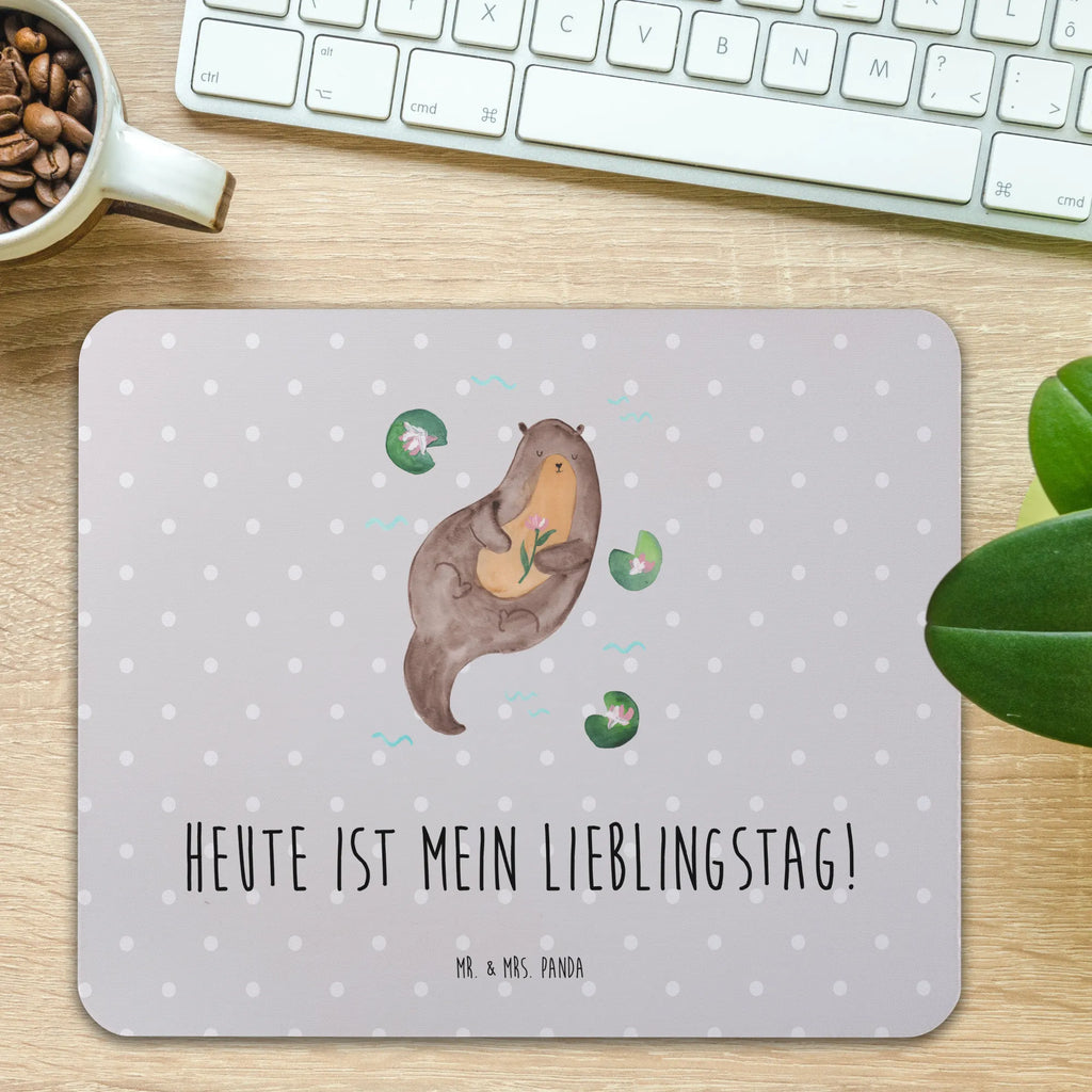 Mauspad Otter Seerose Mousepad, Computer zubehör, Büroausstattung, PC Zubehör, Arbeitszimmer, Mauspad, Einzigartiges Mauspad, Designer Mauspad, Mausunterlage, Mauspad Büro, Otter, Fischotter, Seeotter, Otter Seeotter See Otter