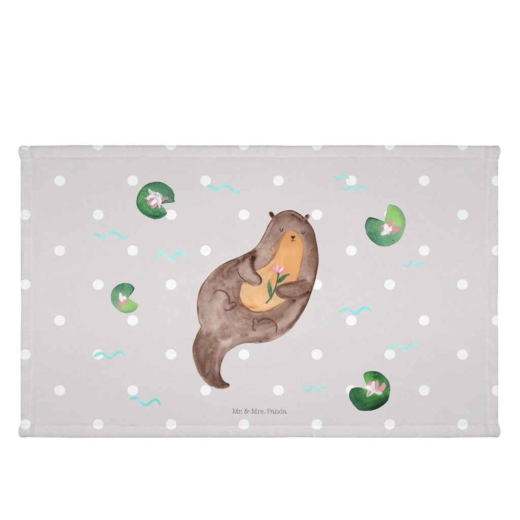 Handtuch Otter Seerose Handtuch, Badehandtuch, Badezimmer, Handtücher, groß, Kinder, Baby, Otter, Fischotter, Seeotter, Otter Seeotter See Otter