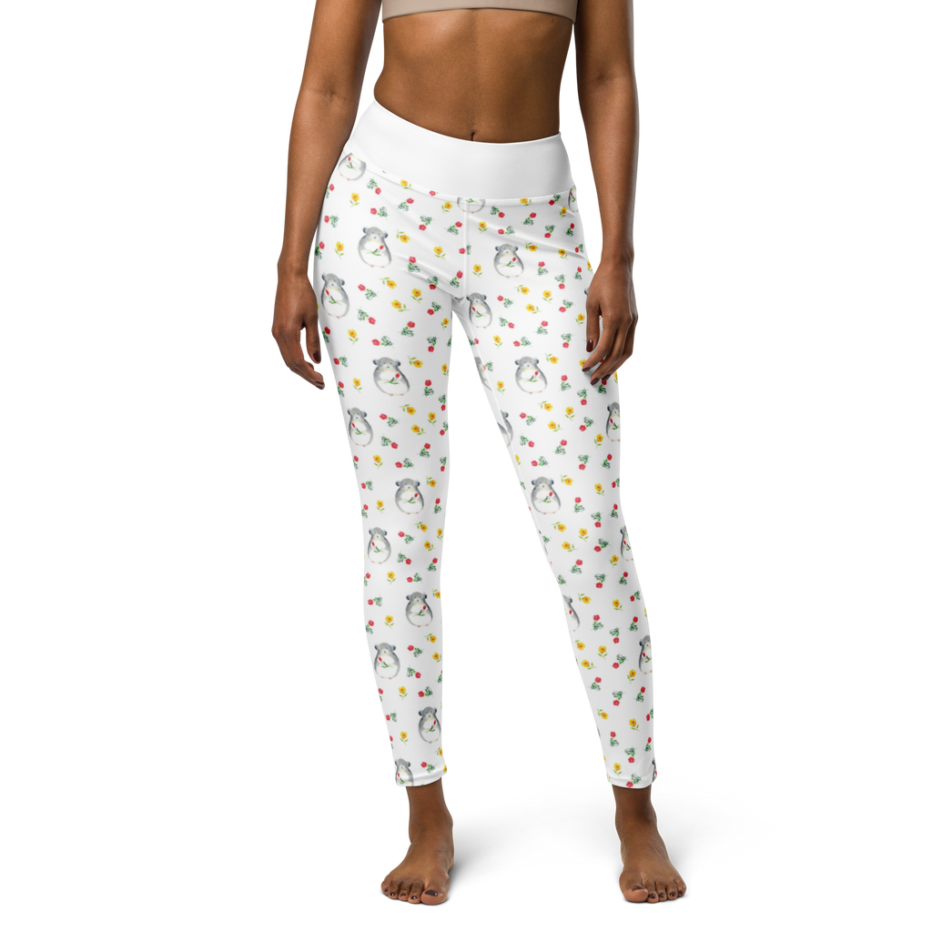 Yogahose Chinchilla Blume Muster Yogapants, Yogaleggings, Yogaleggins, Yogahose Damen, Yogahose, Frauen, Yogahose Mädchen, Yogahose Kinder, Yogahose Herren, Yogahose Männer, Tiermotive, Gute Laune, lustige Sprüche, Tiere, Chinchilla, Chinchillas, Liebeskummer, Kummer, Depressionen, traurig sein, Chaos, Glücklichsein, Büro, Büroalltag