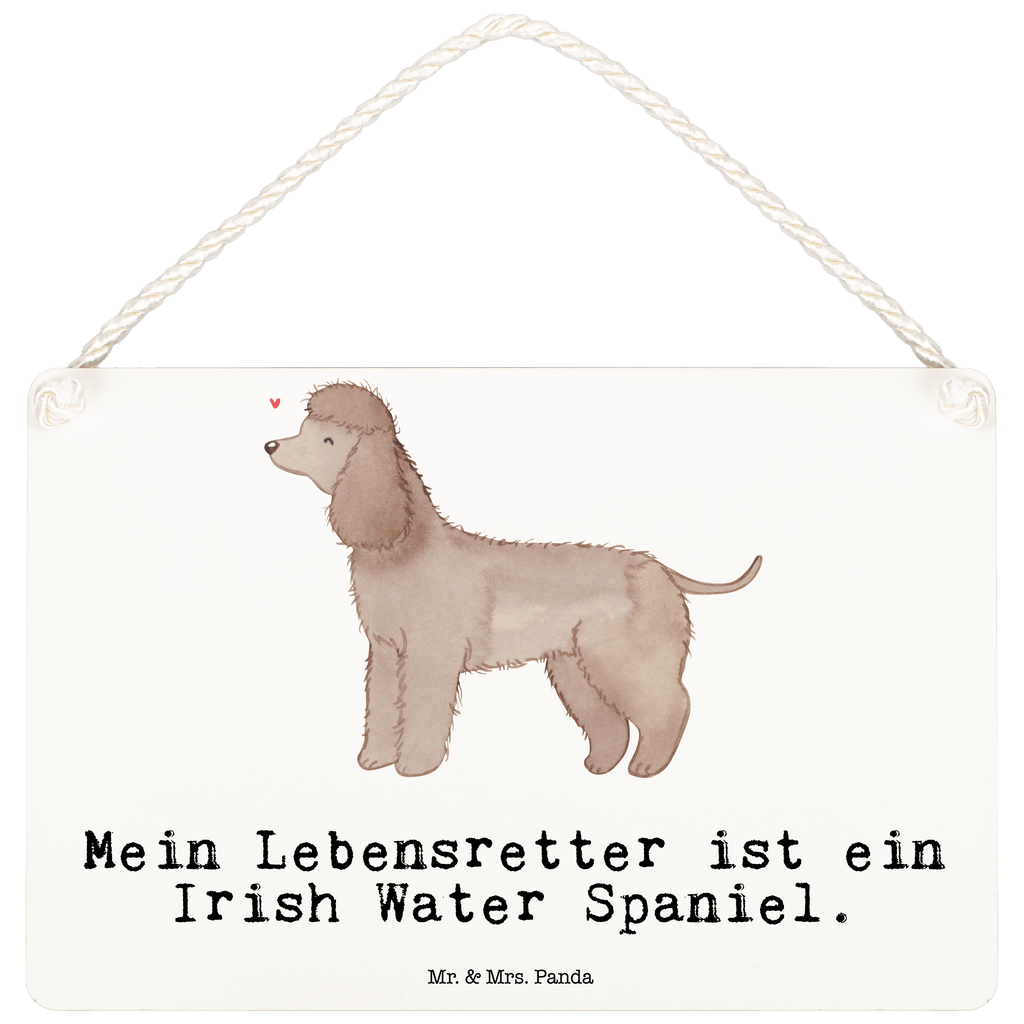 Deko Schild Irish Water Spaniel Lebensretter Dekoschild, Deko Schild, Schild, Tür Schild, Türschild, Holzschild, Wandschild, Wanddeko, Hund, Hunderasse, Rassehund, Hundebesitzer, Geschenk, Tierfreund, Schenken, Welpe, Irish Water Spaniel, Jagdhund