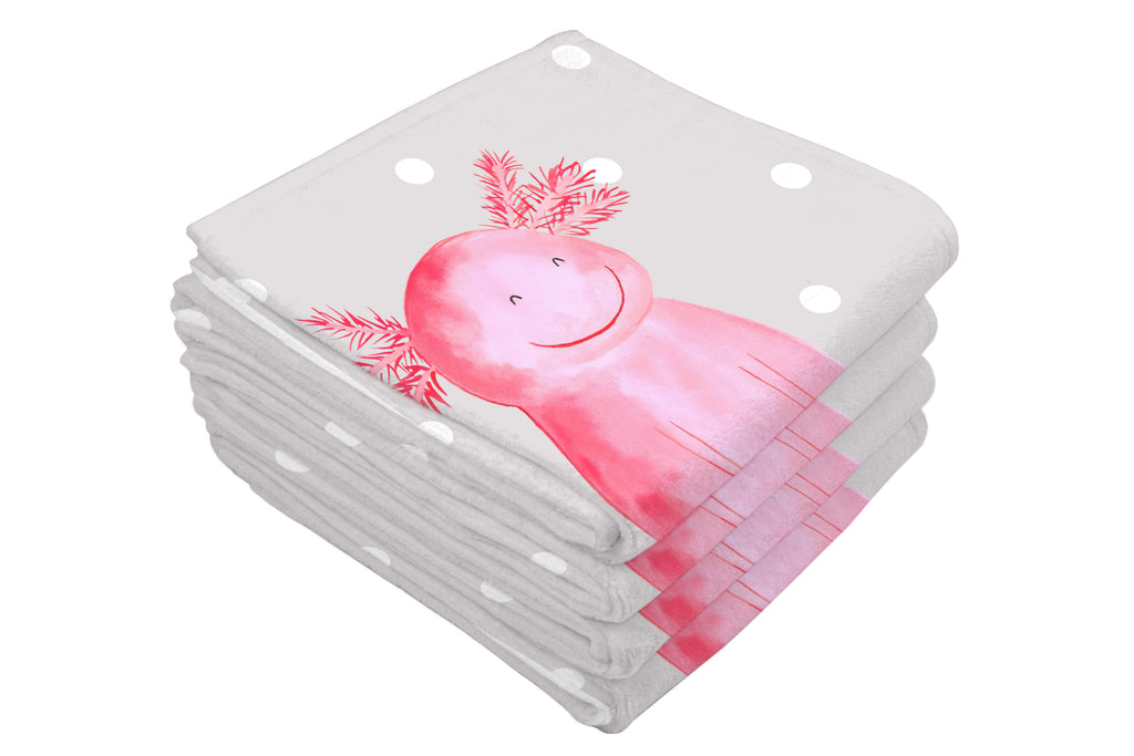 Handtuch Axolotl Glücklich Gästetuch, Reisehandtuch, Sport Handtuch, Frottier, Kinder Handtuch, Axolotl, Molch, Axolot, Schwanzlurch, Lurch, Lurche, Motivation, gute Laune