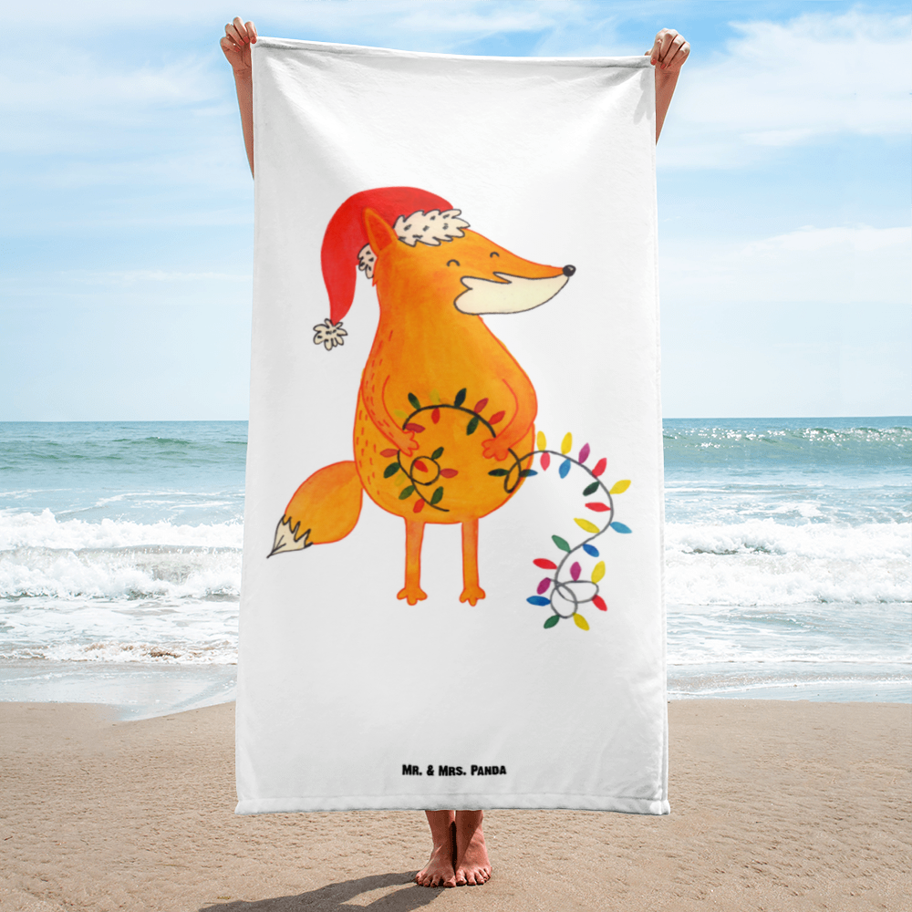 XL Badehandtuch Fuchs Weihnachten Handtuch, Badetuch, Duschtuch, Strandtuch, Saunatuch, Winter, Weihnachten, Weihnachtsdeko, Nikolaus, Advent, Heiligabend, Wintermotiv, Fuchs, Füchse, Spruch schön, Geschenk Weihnachten, Weihnachtsmann, Weihnachtszeit