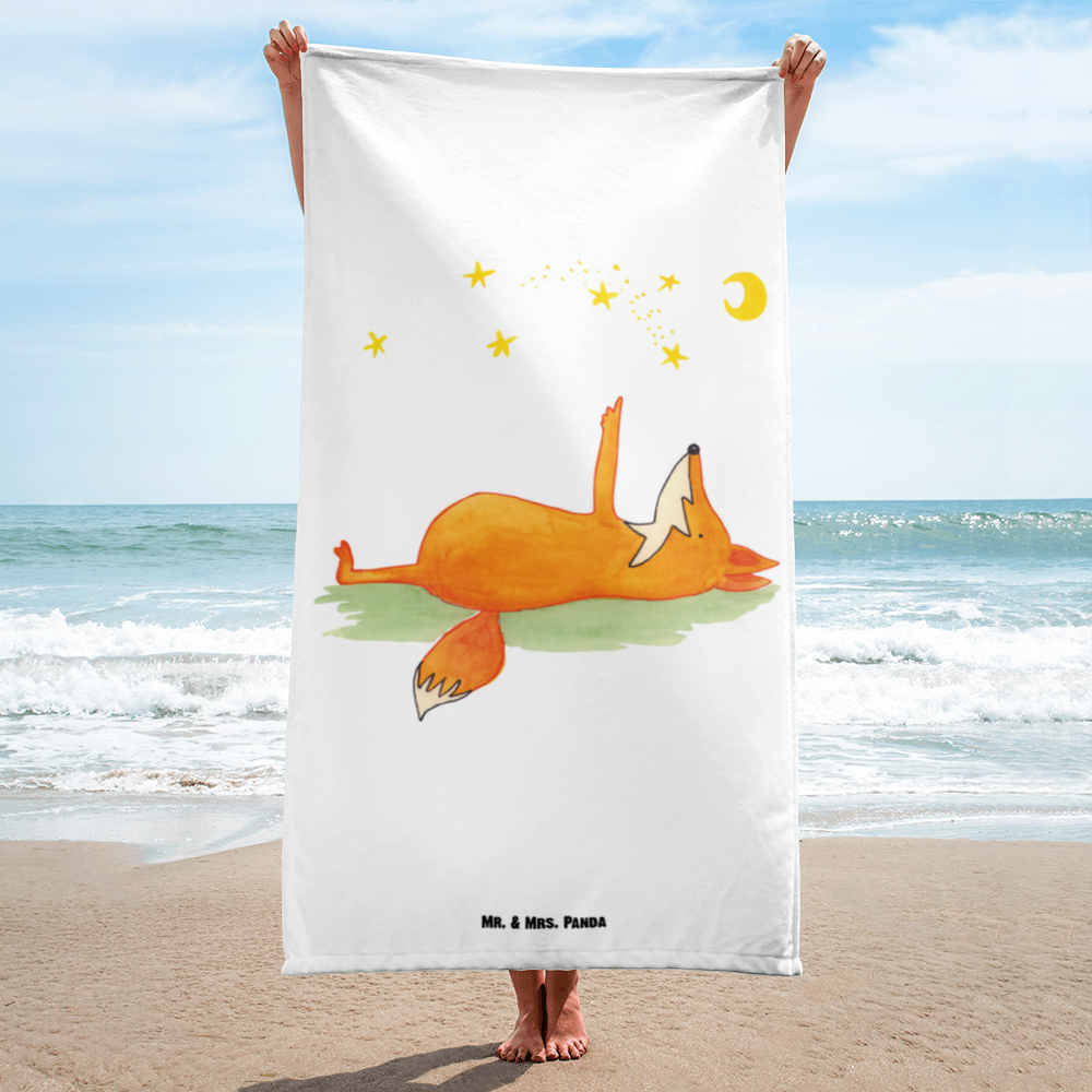 XL Badehandtuch Fuchs Sterne Handtuch, Badetuch, Duschtuch, Strandtuch, Saunatuch, Fuchs, Füchse, tröstende Worte, Spruch positiv, Spruch schön, Romantik, Always Look on the Bright Side of Life