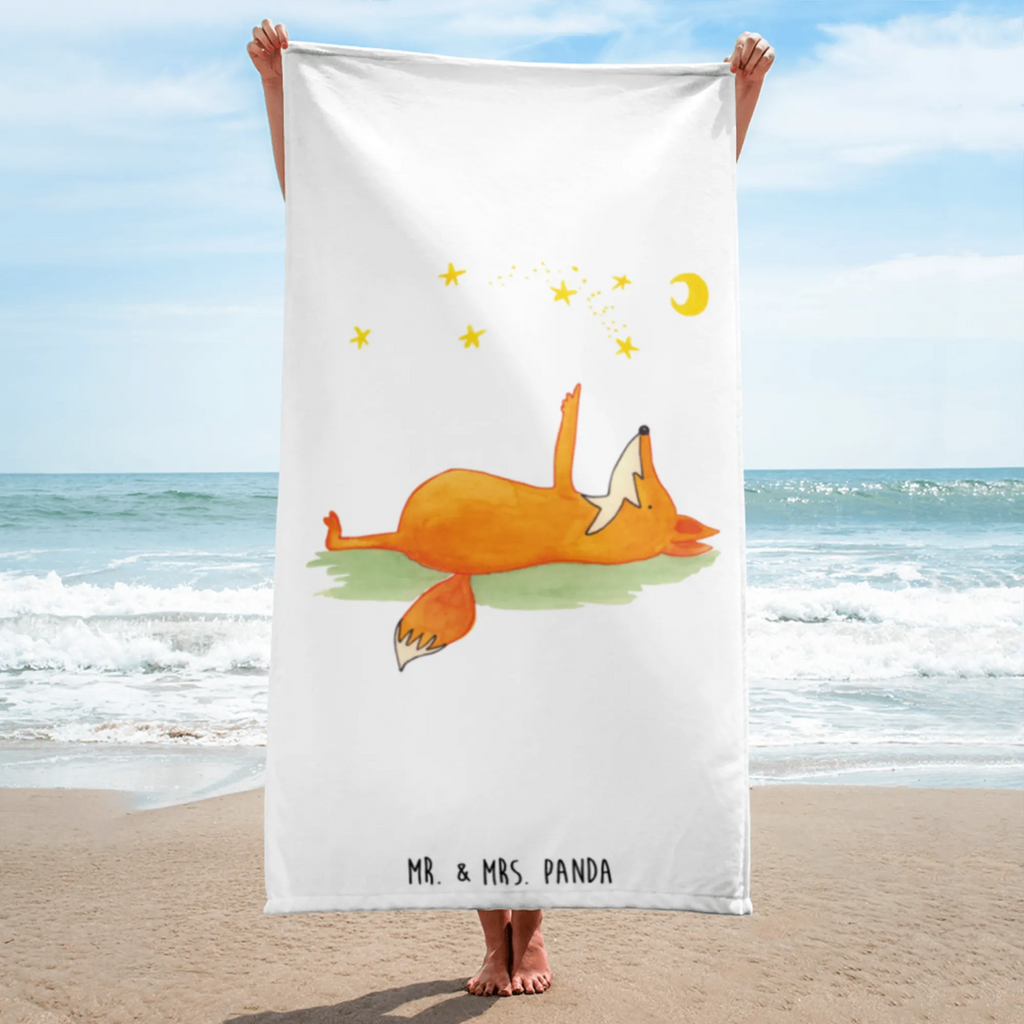 XL Badehandtuch Fuchs Sterne Handtuch, Badetuch, Duschtuch, Strandtuch, Saunatuch, Fuchs, Füchse, tröstende Worte, Spruch positiv, Spruch schön, Romantik, Always Look on the Bright Side of Life