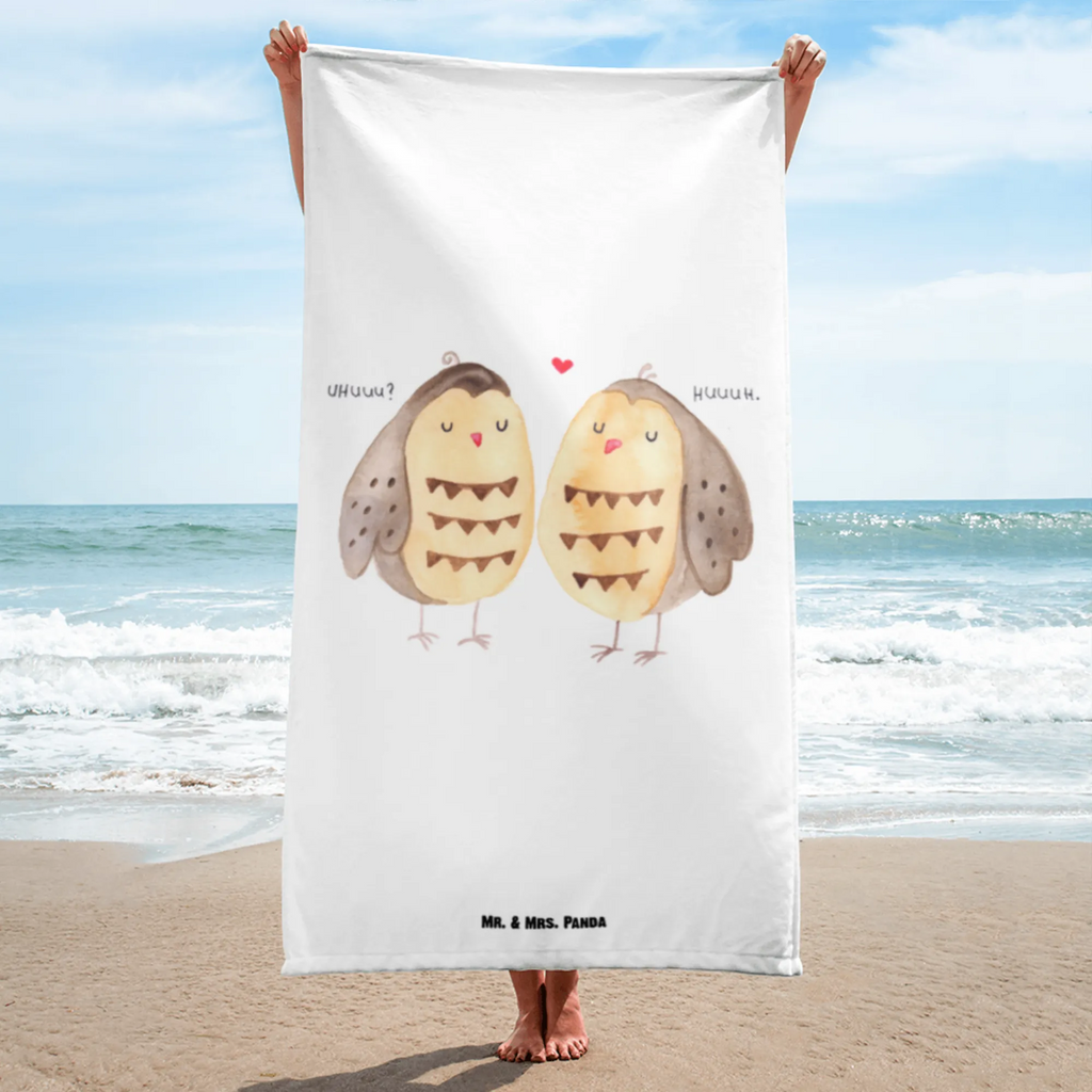 XL Badehandtuch Eulen Liebe Handtuch, Badetuch, Duschtuch, Strandtuch, Saunatuch, Eule, Eule Deko, Liebe, Hochzeit Spruch, Owl, All you need is love, Liebe Spruch, Freundin Geschenk, Freund, Wortspiel lustig