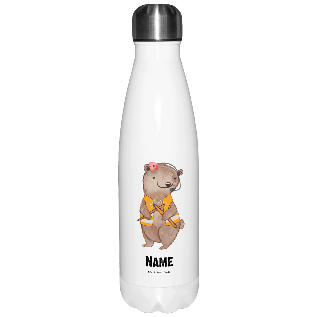 Personalisierte Thermosflasche Fluglotsin mit Herz Personalisierte Isolierflasche, Personalisierte Thermoflasche, Personalisierte Trinkflasche, Trinkflasche Mit Namen, Wunschname, Bedrucken, Namensflasche, Beruf, Ausbildung, Jubiläum, Abschied, Rente, Kollege, Kollegin, Geschenk, Schenken, Arbeitskollege, Mitarbeiter, Firma, Danke, Dankeschön, Fluglotsin, Flugverkehrsleiterin, Luftfahrtpersonal, Flugsicherung