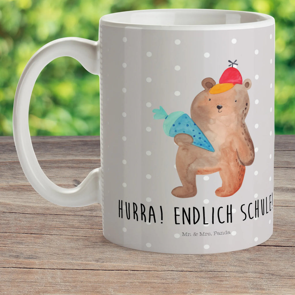 Kindertasse Bär mit Schultüte Kindertasse, Kinder Tasse, Kunststoff Tasse, Kindergarten Tasse, Trinkbecher, Camping Becher, Kaffeetasse, Kunststoffbecher, Kindergartenbecher, Outdoorgeschirr, Kunststoffgeschirr, Reisebecher, Reisetasse, Kinderbecher, Bruchfeste Tasse, Bruchsichere Tasse, Plastik Tasse, Plastiktasse, Bär, Teddy, Teddybär, Bär Motiv, Schultüte, Erster Schultag Geschenk, Einschulung Geschenk, Schule Geschenk, Grundschule, Schulanfang, Schulbeginn