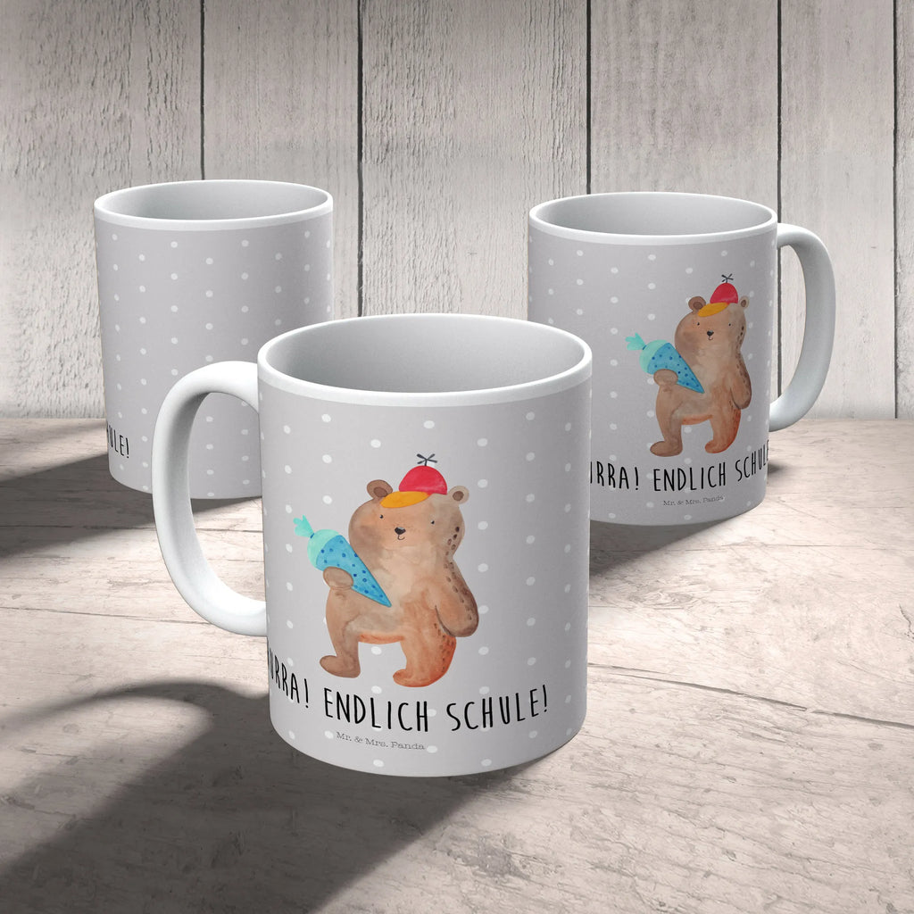 Kindertasse Bär mit Schultüte Kindertasse, Kinder Tasse, Kunststoff Tasse, Kindergarten Tasse, Trinkbecher, Camping Becher, Kaffeetasse, Kunststoffbecher, Kindergartenbecher, Outdoorgeschirr, Kunststoffgeschirr, Reisebecher, Reisetasse, Kinderbecher, Bruchfeste Tasse, Bruchsichere Tasse, Plastik Tasse, Plastiktasse, Bär, Teddy, Teddybär, Bär Motiv, Schultüte, Erster Schultag Geschenk, Einschulung Geschenk, Schule Geschenk, Grundschule, Schulanfang, Schulbeginn