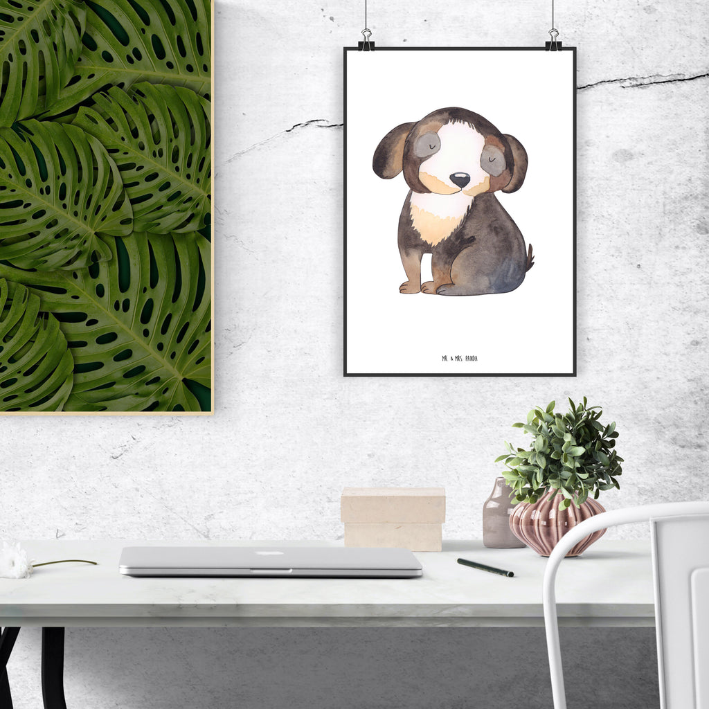 Poster Hund Entspannen Poster, Wandposter, Bild, Wanddeko, Küchenposter, Kinderposter, Wanddeko Bild, Raumdekoration, Wanddekoration, Handgemaltes Poster, Mr. & Mrs. Panda Poster, Designposter, Kunstdruck, Posterdruck, Hund, Hundemotiv, Haustier, Hunderasse, Tierliebhaber, Hundebesitzer, Sprüche, schwarzer Hund, Hundeliebe, Liebe, Hundeglück