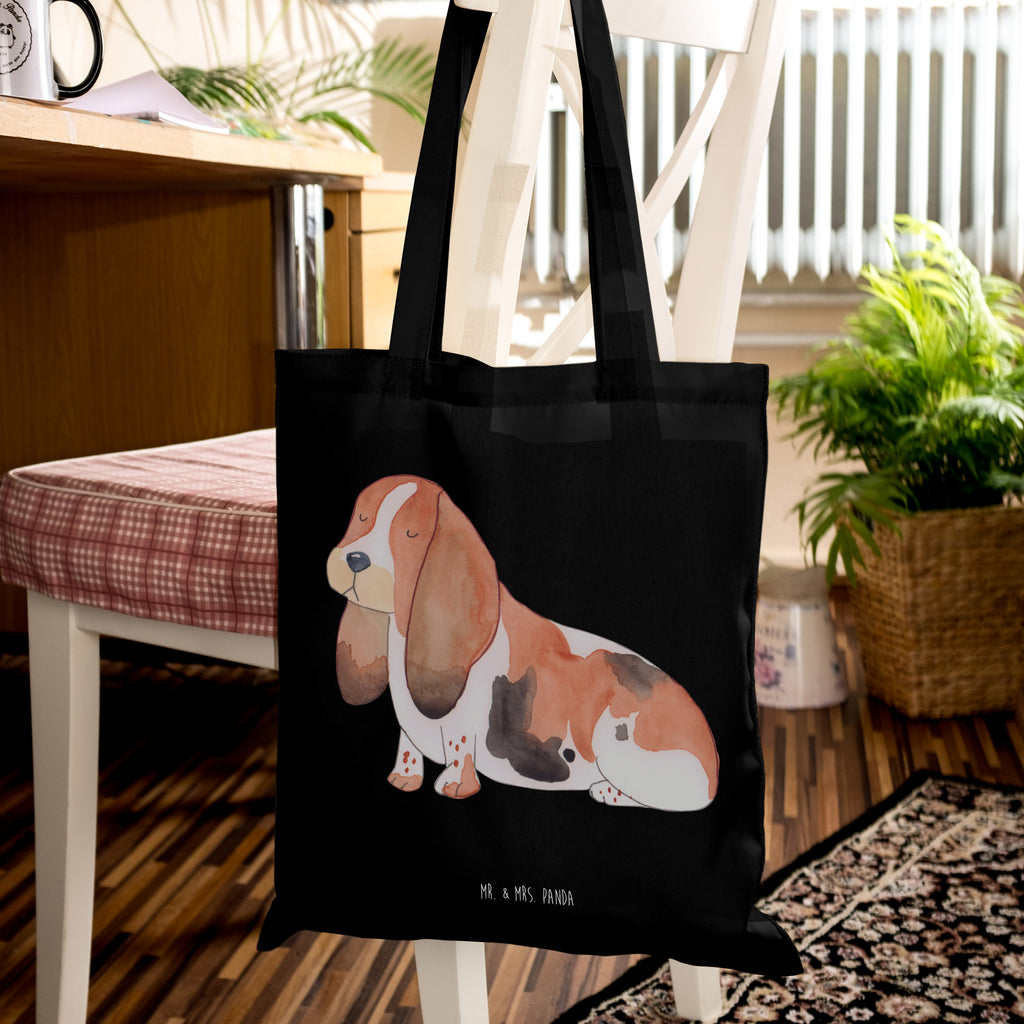 Tragetasche Hund Basset Hound Beuteltasche, Beutel, Einkaufstasche, Jutebeutel, Stoffbeutel, Tasche, Shopper, Umhängetasche, Strandtasche, Schultertasche, Stofftasche, Tragetasche, Badetasche, Jutetasche, Einkaufstüte, Laptoptasche, Hund, Hundemotiv, Haustier, Hunderasse, Tierliebhaber, Hundebesitzer, Sprüche, Basset Hound, Basset, Hundeliebe, kinderlos