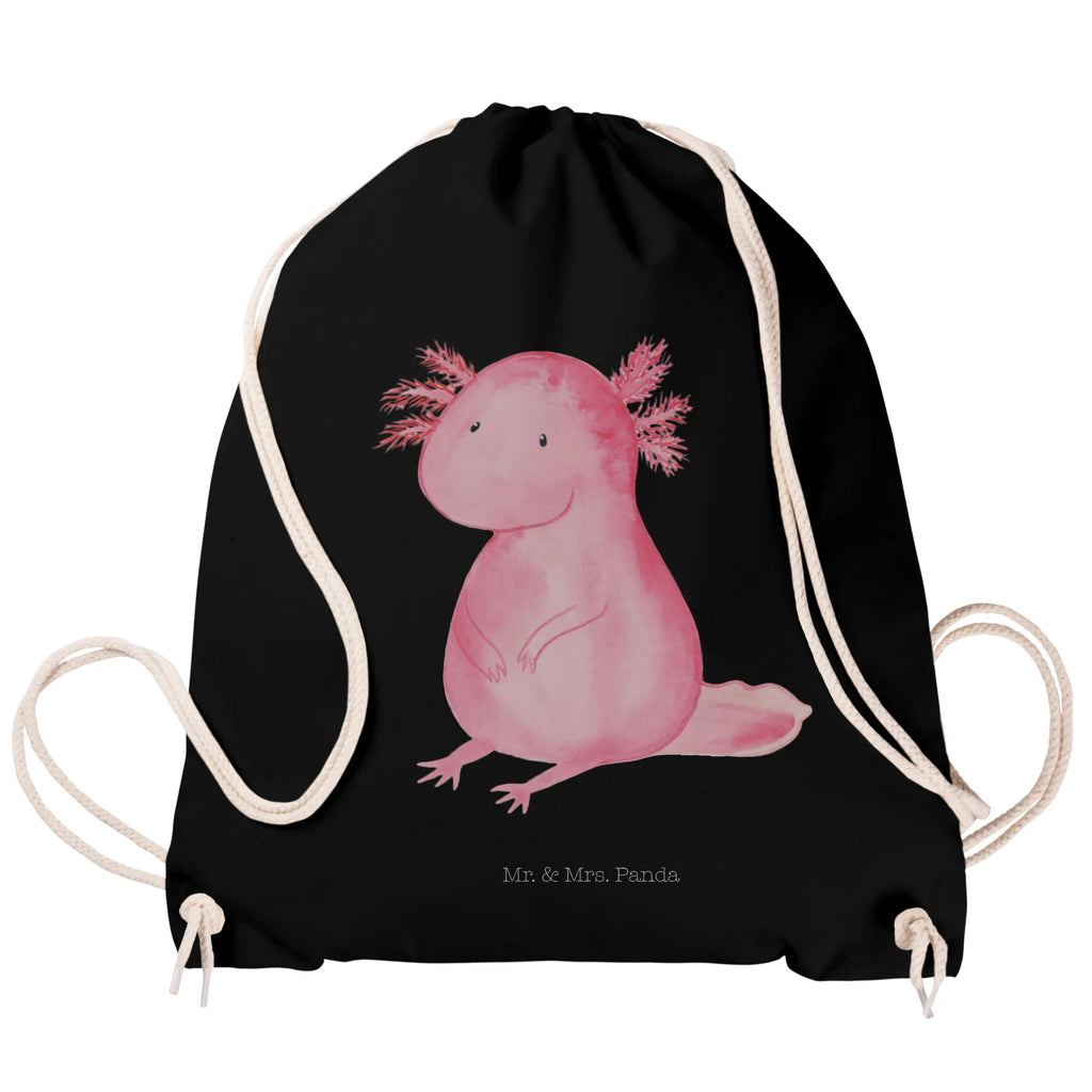 Sportbeutel Axolotl Sportbeutel, Turnbeutel, Beutel, Sporttasche, Tasche, Stoffbeutel, Sportbeutel Kinder, Gymsack, Beutel Rucksack, Kleine Sporttasche, Sportzubehör, Turnbeutel Baumwolle, Axolotl, Molch, Axolot, vergnügt, fröhlich, zufrieden, Lebensstil, Weisheit, Lebensweisheit, Liebe, Freundin