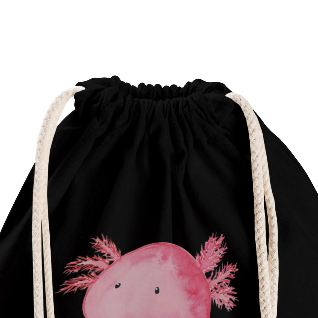 Sportbeutel Axolotl Sportbeutel, Turnbeutel, Beutel, Sporttasche, Tasche, Stoffbeutel, Sportbeutel Kinder, Gymsack, Beutel Rucksack, Kleine Sporttasche, Sportzubehör, Turnbeutel Baumwolle, Axolotl, Molch, Axolot, vergnügt, fröhlich, zufrieden, Lebensstil, Weisheit, Lebensweisheit, Liebe, Freundin