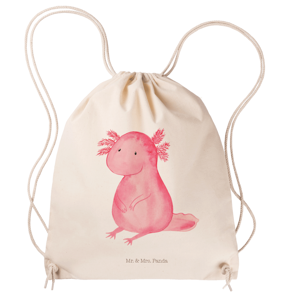 Sportbeutel Axolotl Sportbeutel, Turnbeutel, Beutel, Sporttasche, Tasche, Stoffbeutel, Sportbeutel Kinder, Axolotl, Molch, Axolot, vergnügt, fröhlich, zufrieden, Lebensstil, Weisheit, Lebensweisheit, Liebe, Freundin