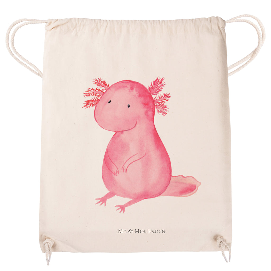 Sportbeutel Axolotl Sportbeutel, Turnbeutel, Beutel, Sporttasche, Tasche, Stoffbeutel, Sportbeutel Kinder, Axolotl, Molch, Axolot, vergnügt, fröhlich, zufrieden, Lebensstil, Weisheit, Lebensweisheit, Liebe, Freundin