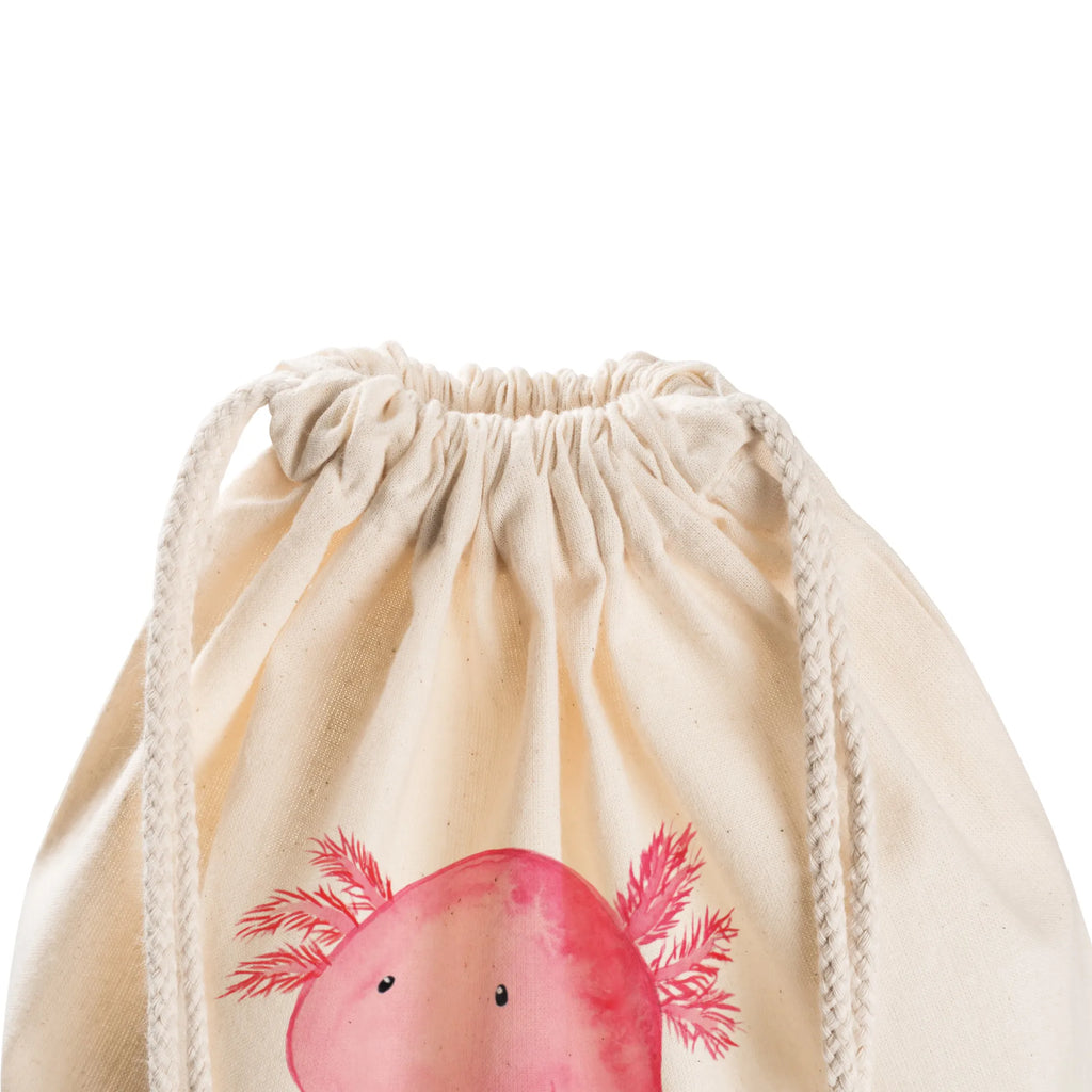 Sportbeutel Axolotl Sportbeutel, Turnbeutel, Beutel, Sporttasche, Tasche, Stoffbeutel, Sportbeutel Kinder, Gymsack, Beutel Rucksack, Kleine Sporttasche, Sportzubehör, Turnbeutel Baumwolle, Axolotl, Molch, Axolot, vergnügt, fröhlich, zufrieden, Lebensstil, Weisheit, Lebensweisheit, Liebe, Freundin